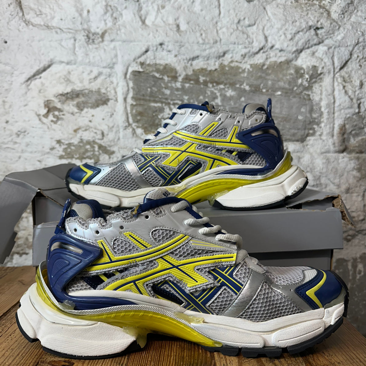 Balenciaga Runner Blue Yellow Grey Sneaker Sz 14 (47)