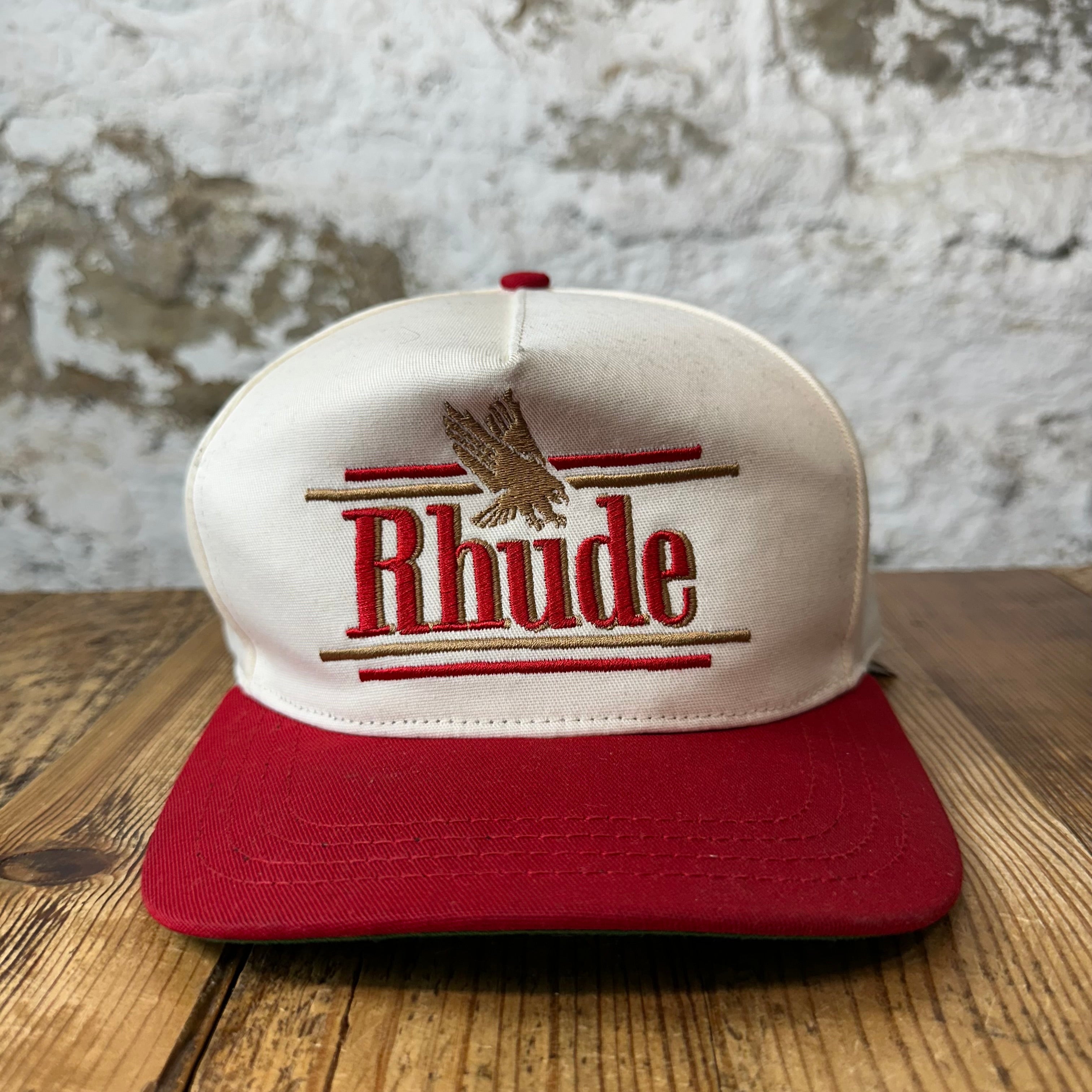Rhude Rossa Logo Cream Red Hat