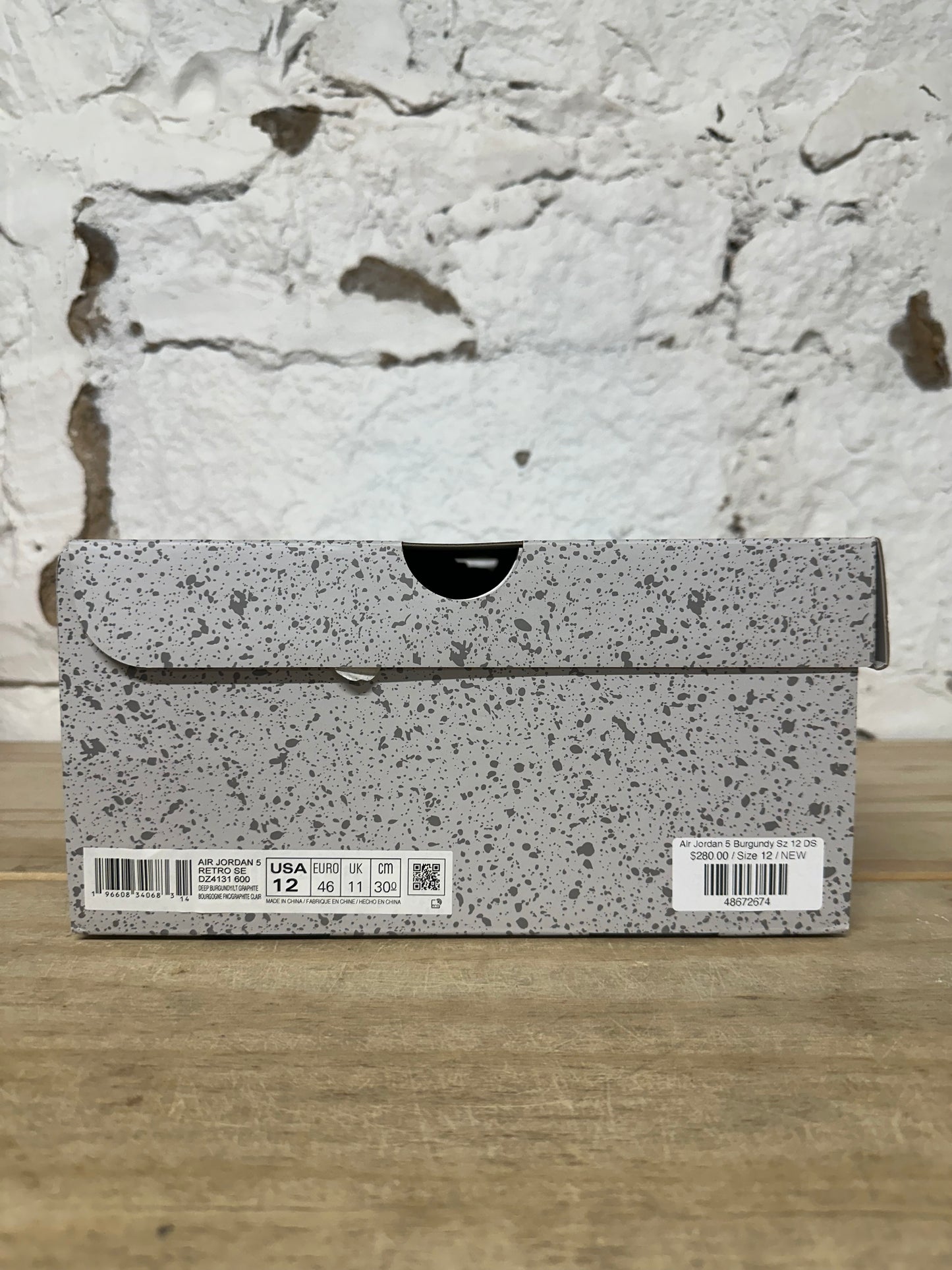 Air Jordan 5 Burgundy Sz 12 DS