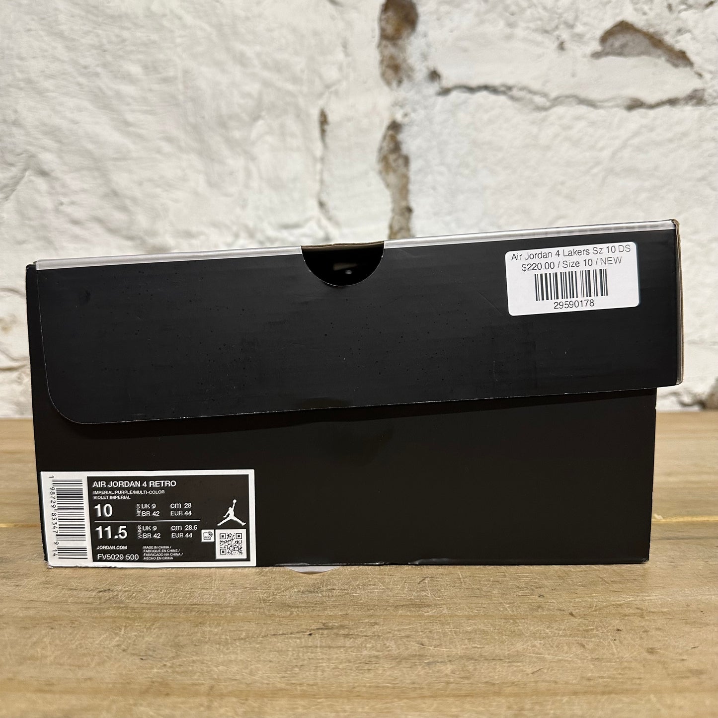 Air Jordan 4 Lakers Sz 10 DS