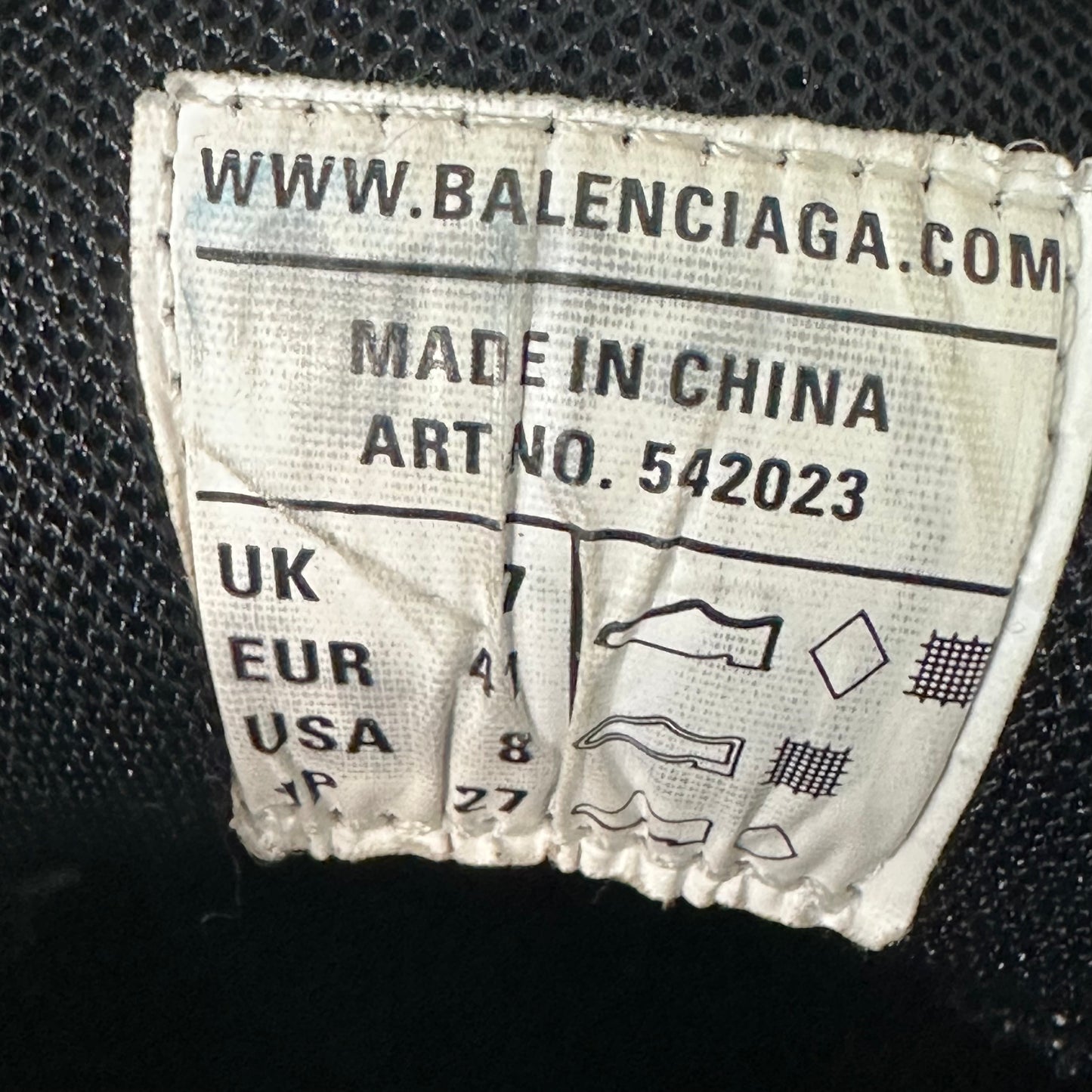 Balenciaga Track Runner Silver Neon Sneaker Sz 8 (41)