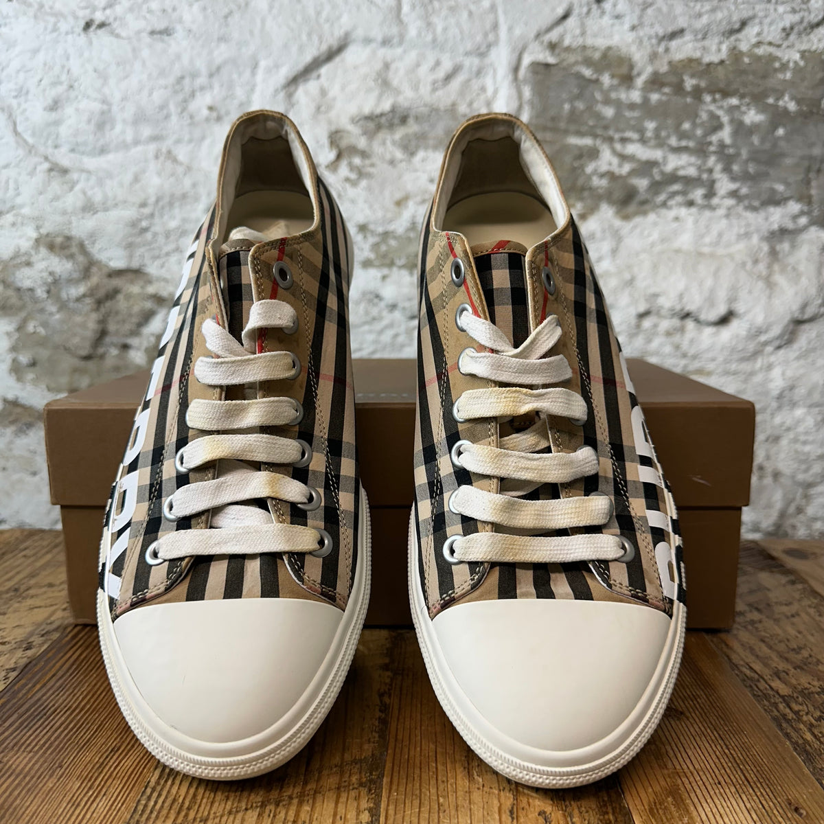 Burberry Plaid Spellout Larkhall Sneaker Sz 11 (44)