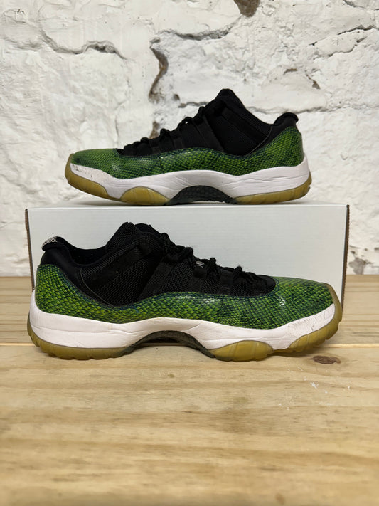 Air Jordan 11 Low Green Snakeskin Sz 8.5