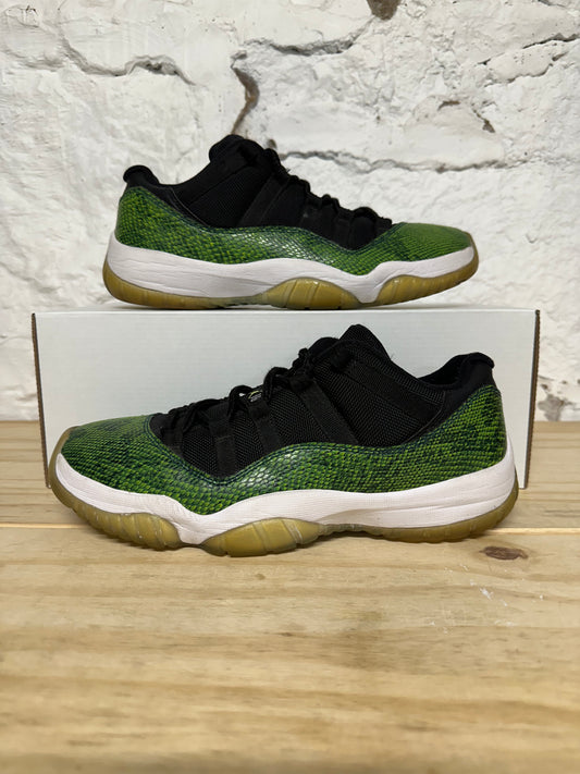 Air Jordan 11 Low Green Snakeskin Sz 8.5