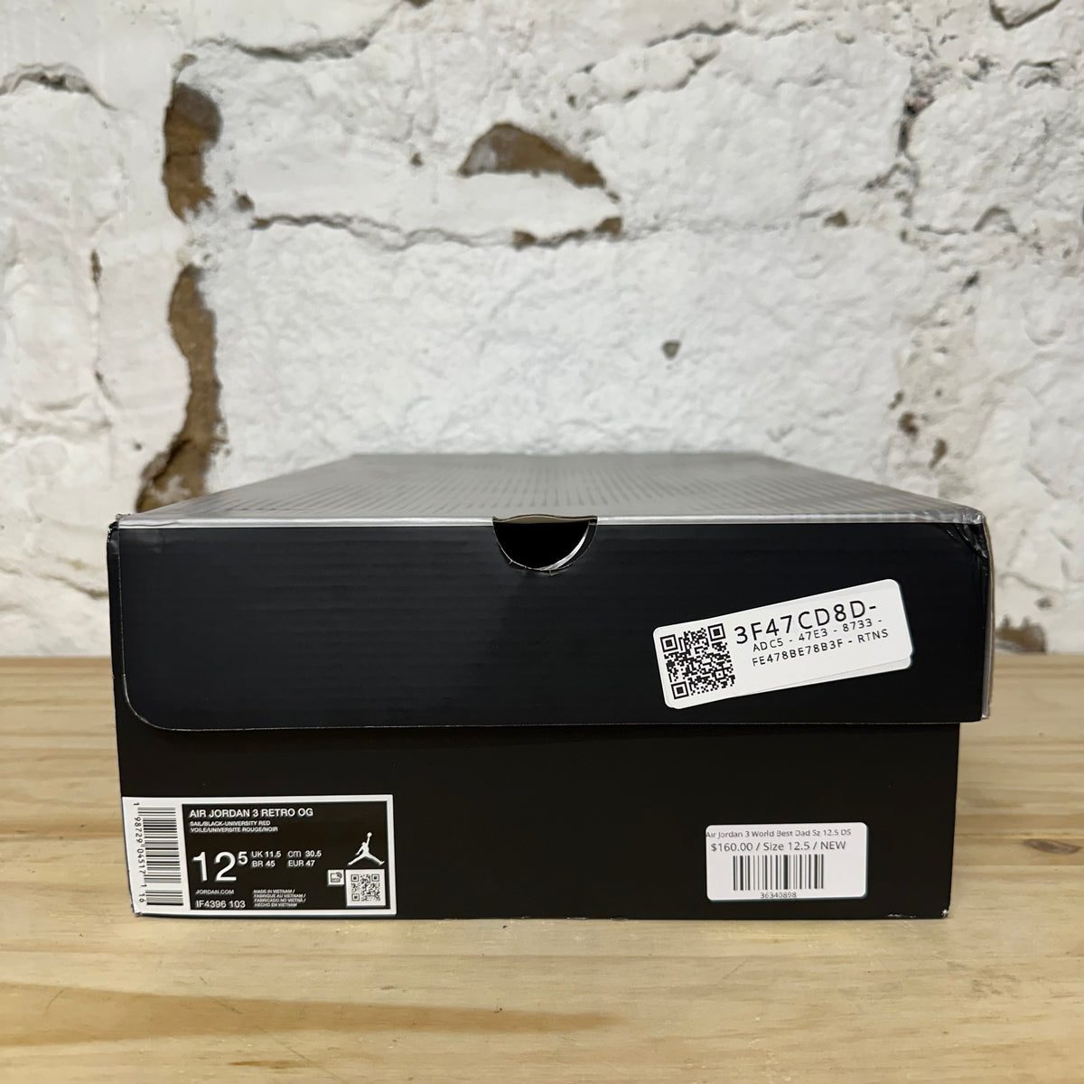 Air Jordan 3 World Best Dad Sz 12.5 DS