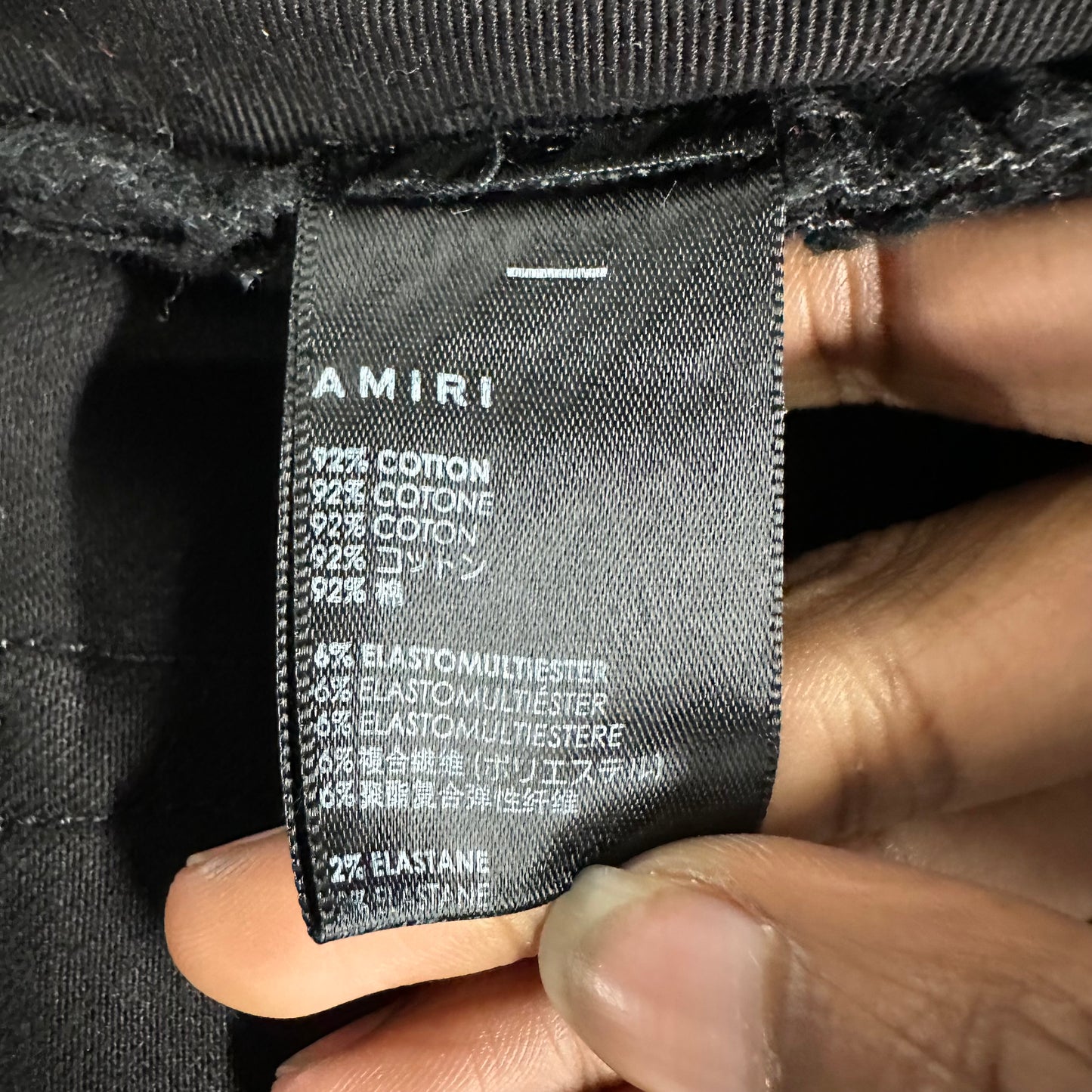 Amiri MX1 Brown Suede Black Denim Jeans Sz 38