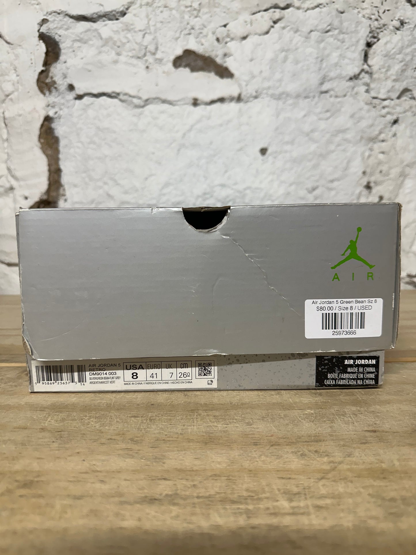 Air Jordan 5 Green Bean Sz 8