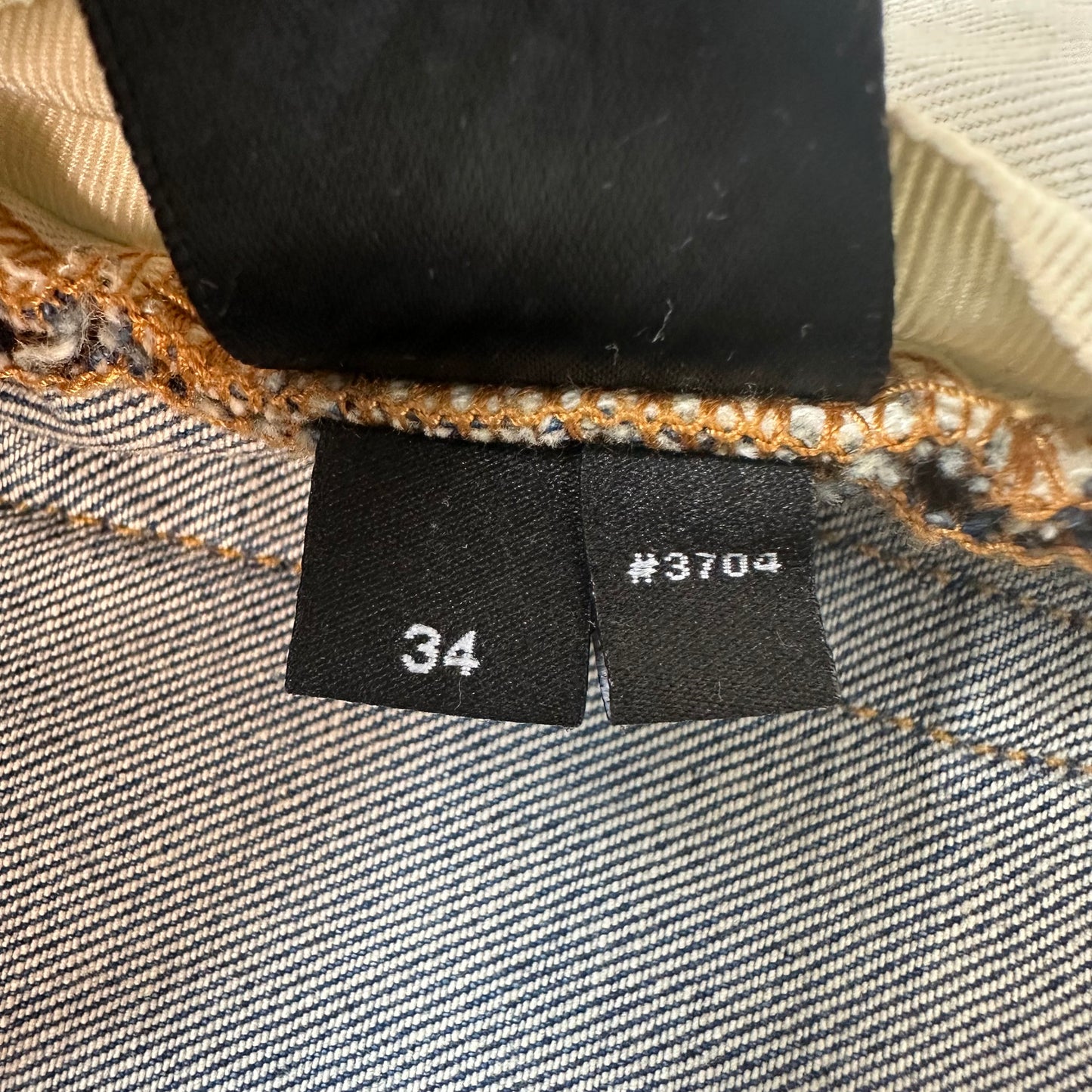 Amiri Distressed Side Spell Blue Denim Jeans Sz 34