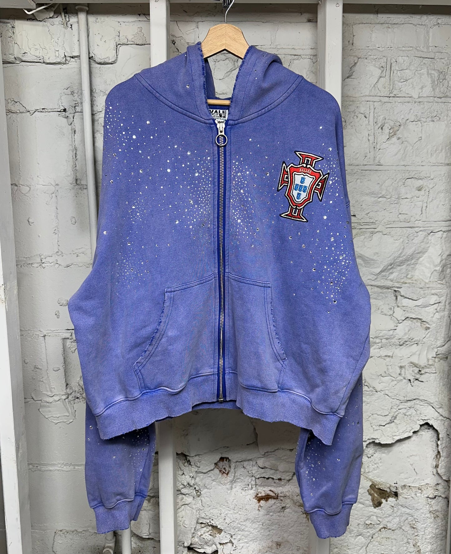Vale Cluster Blue Zip Up Hoodie Sz XXL