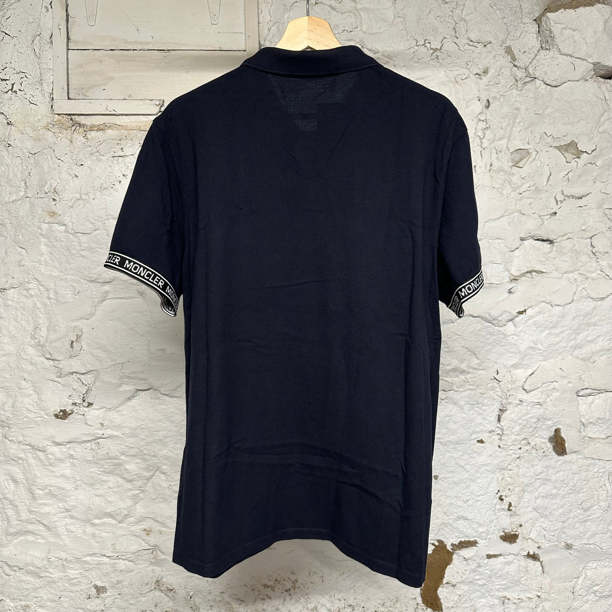 Moncler Small Logo Navy Polo Shirt Sz XXL