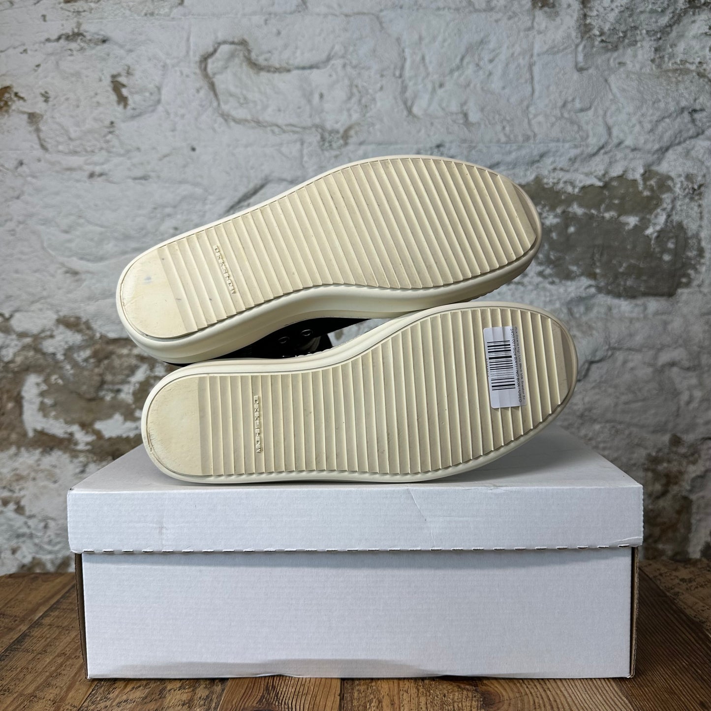 Rick Owens High Lido Black Milk Sneaker Sz 8 (41)
