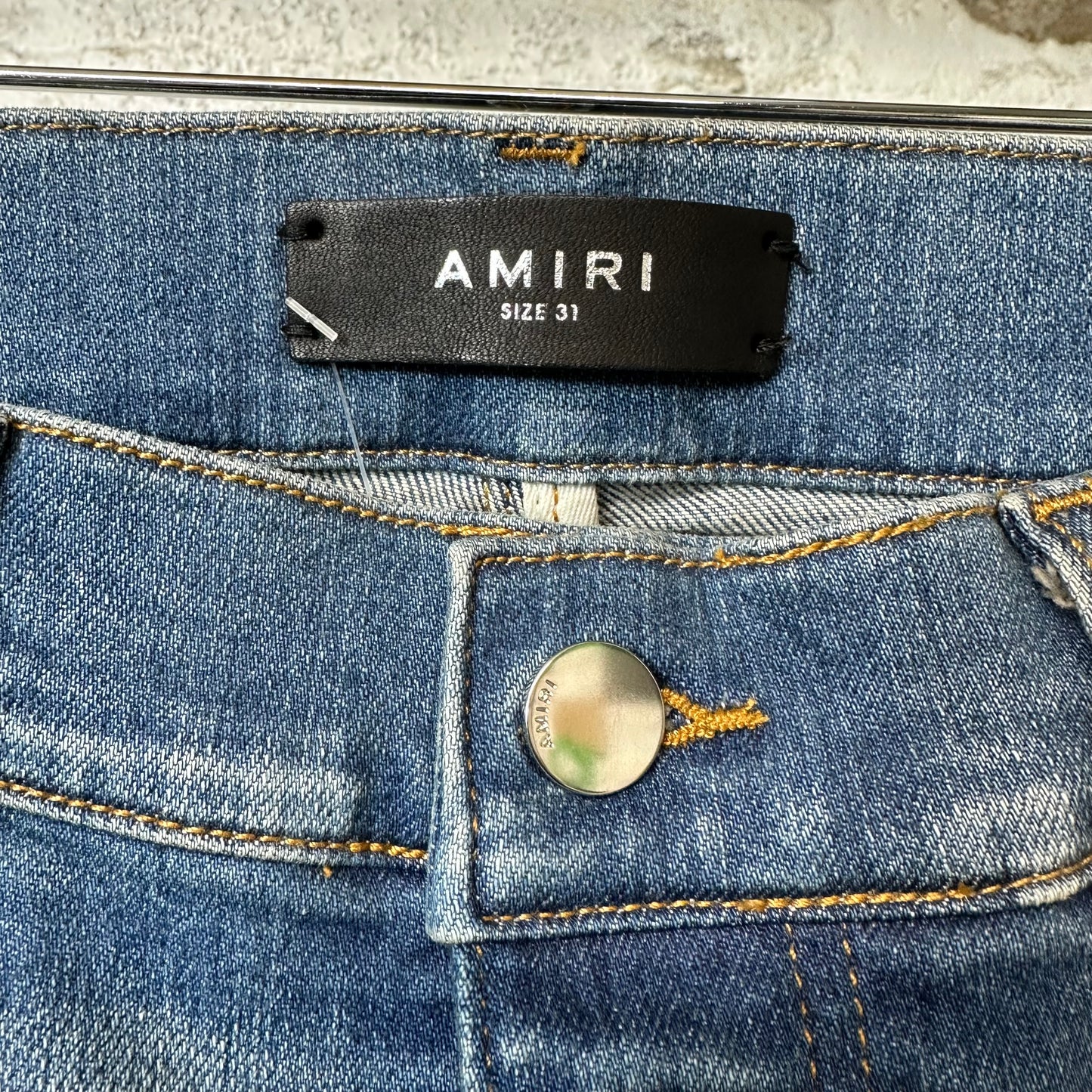 Amiri Plain River Indigo Blue Denim Jeans Sz 31