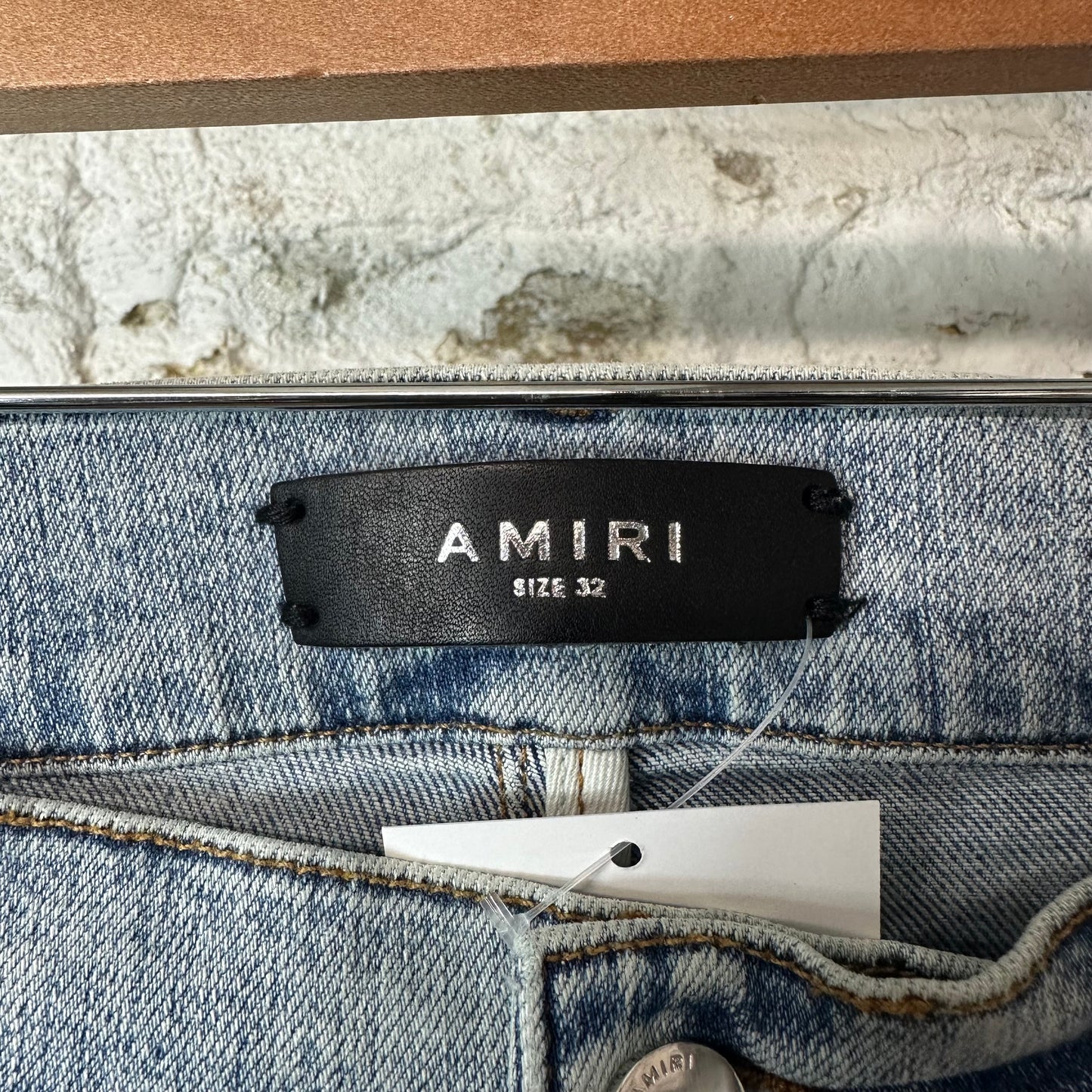 Amiri Multicolor Paisley Patches Washed Blue Denim Jeans Sz 32