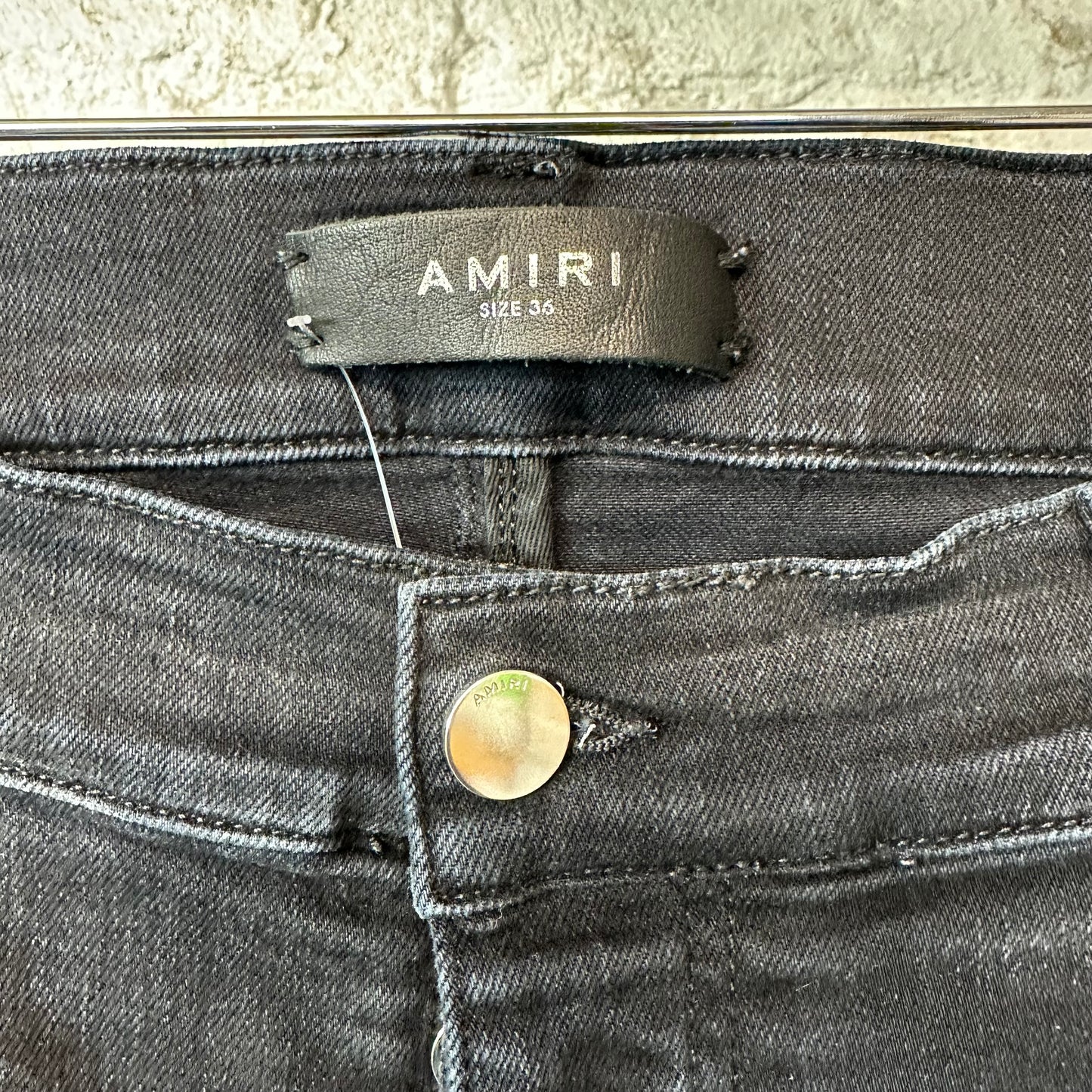 Amiri Multicolor Paint Splatter Black Denim Jeans Sz 36
