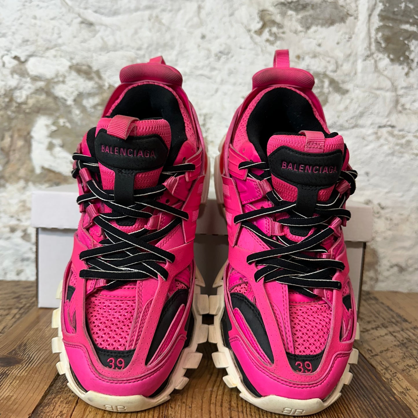 Balenciaga Track Runner Pink Black White Sneaker Sz 6.5 (39)