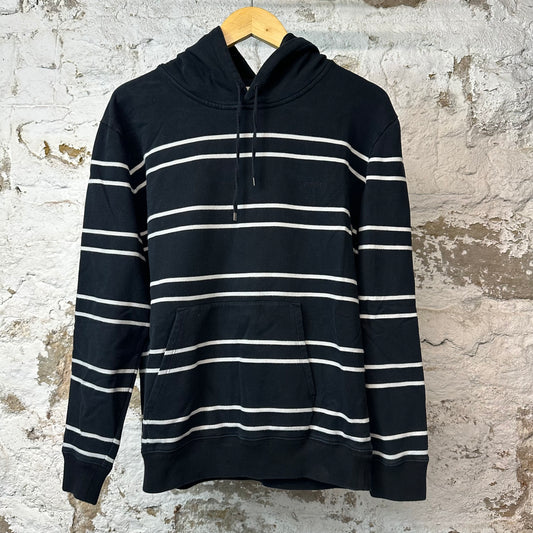 Saint Laurent Black White Striped Hoodie Sz XL (M)