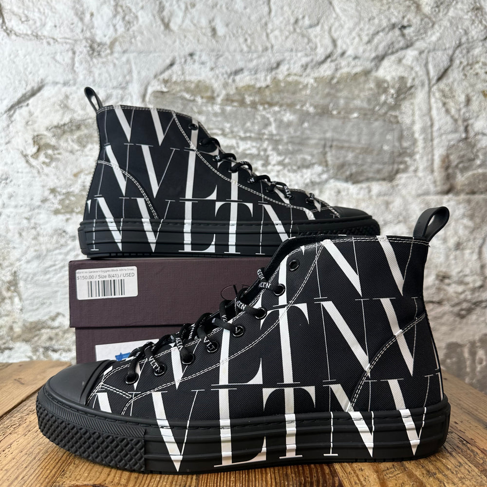 Valentino Garavani Giggies Black White Sneaker Sz 8 (41)