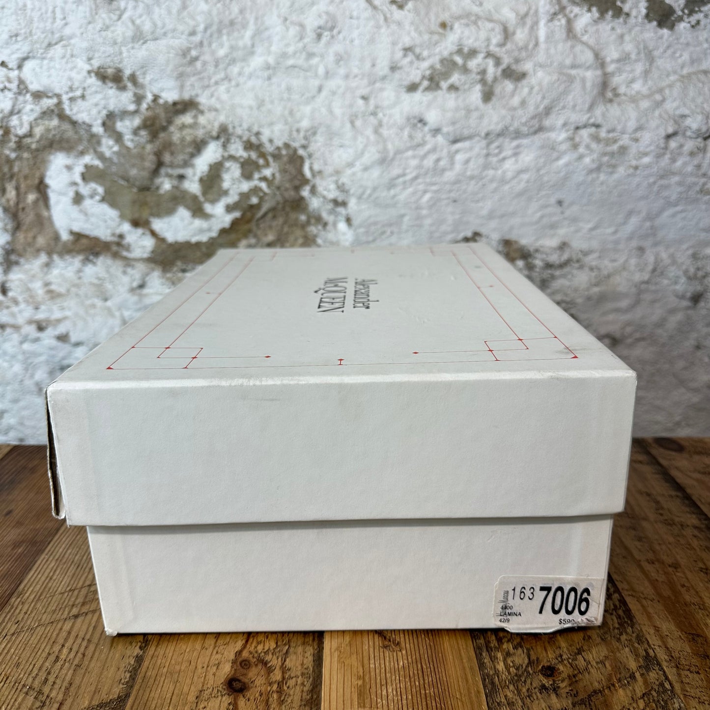 Alexander Mcqueen Pink Tab White Sneaker Sz 9 (42)