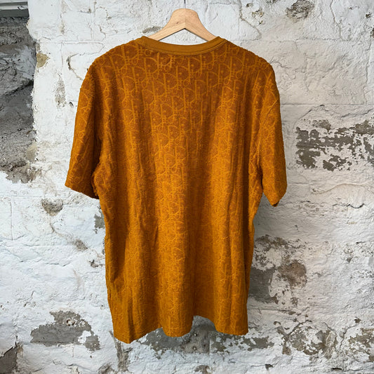 Dior Orange Monogram Towel T-shirt Sz L