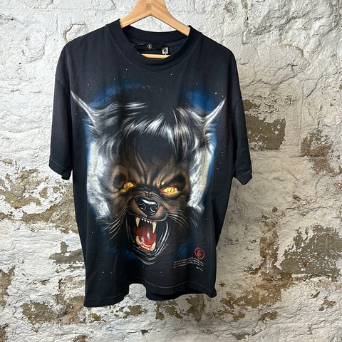 Hellstar Wolf T-shirt Black Sz M