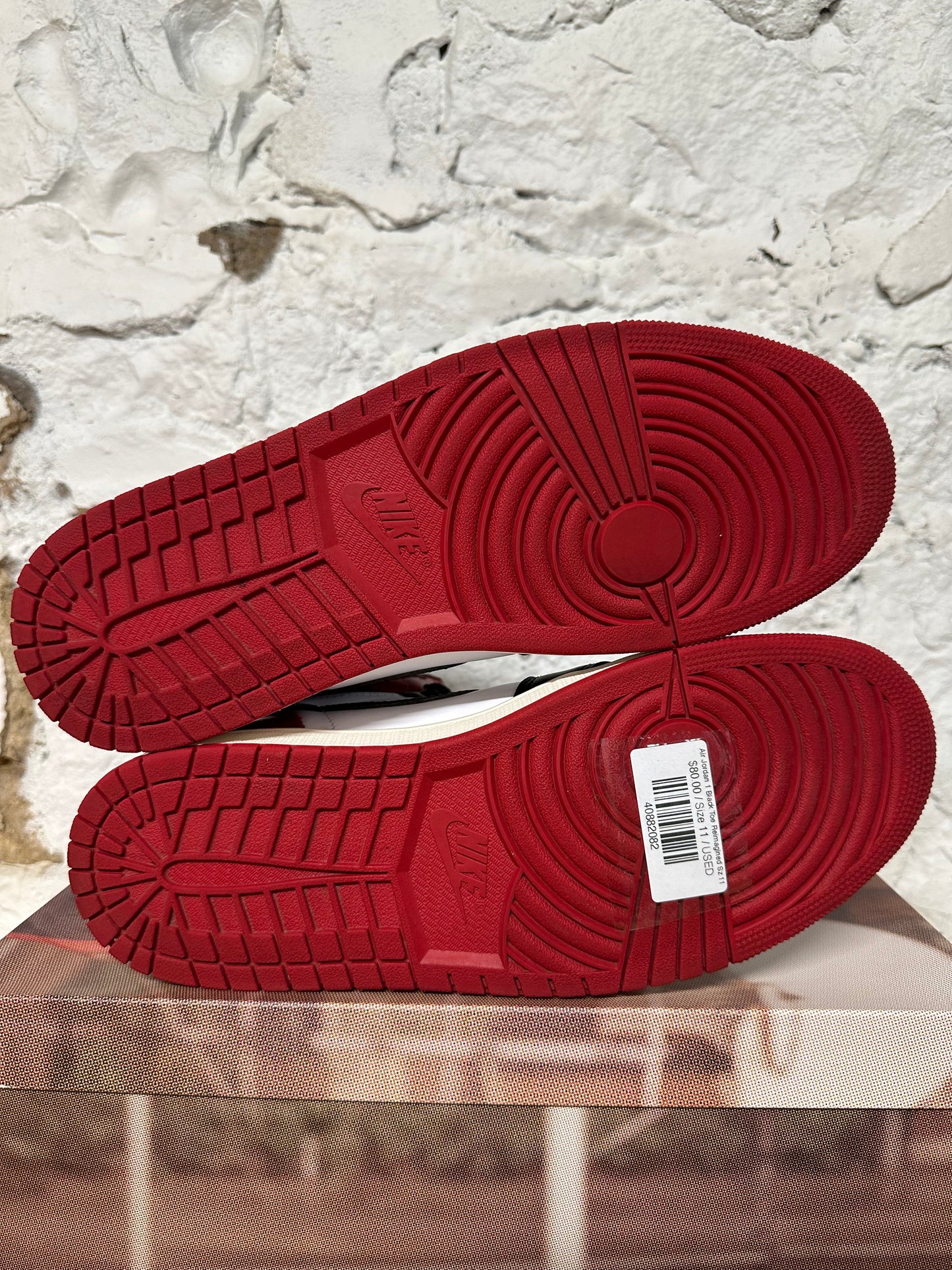 Air Jordan 1 High Black Toe Reimagined Sz 11