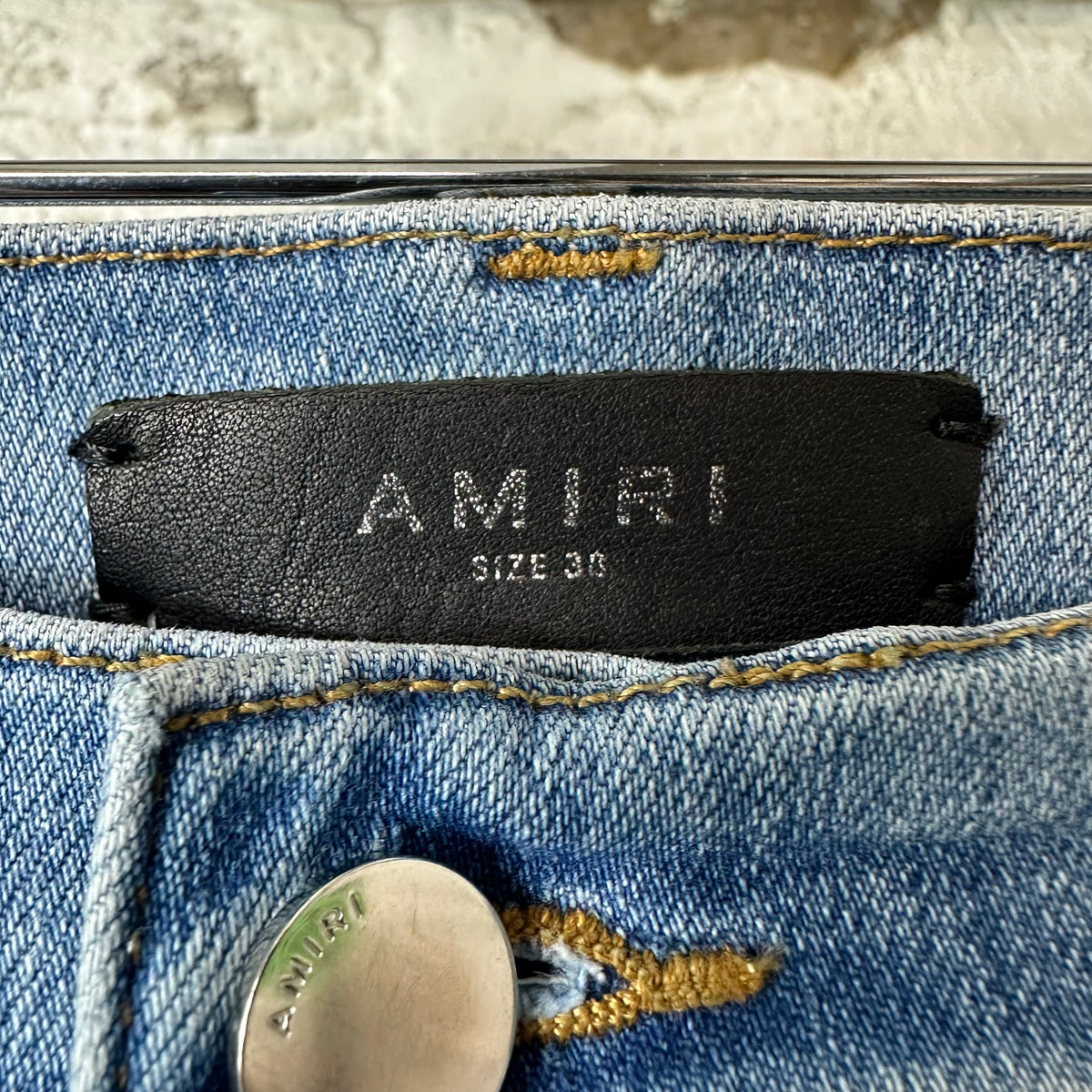 Amiri Plain Blue Denim Jeans Sz 38