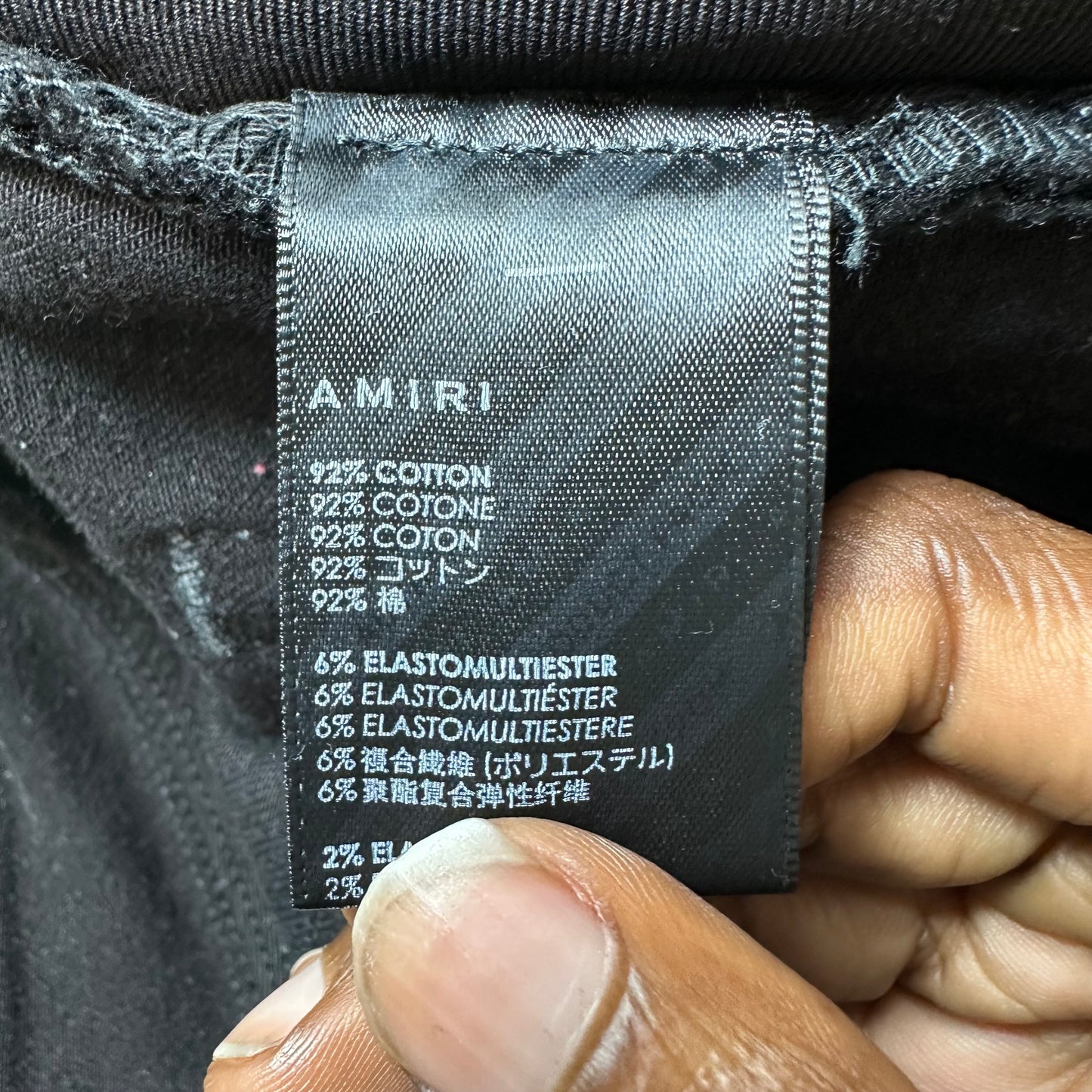 Amiri Knee Hole Plain Black Denim Jeans Sz 36