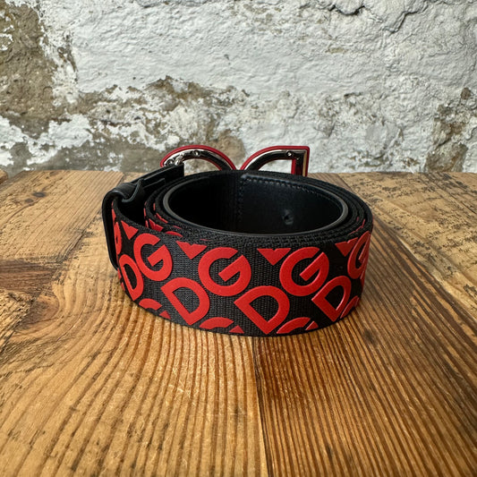 Dolce Gabbana Red DG Mongoram Belt Sz (100/40) W/ Box