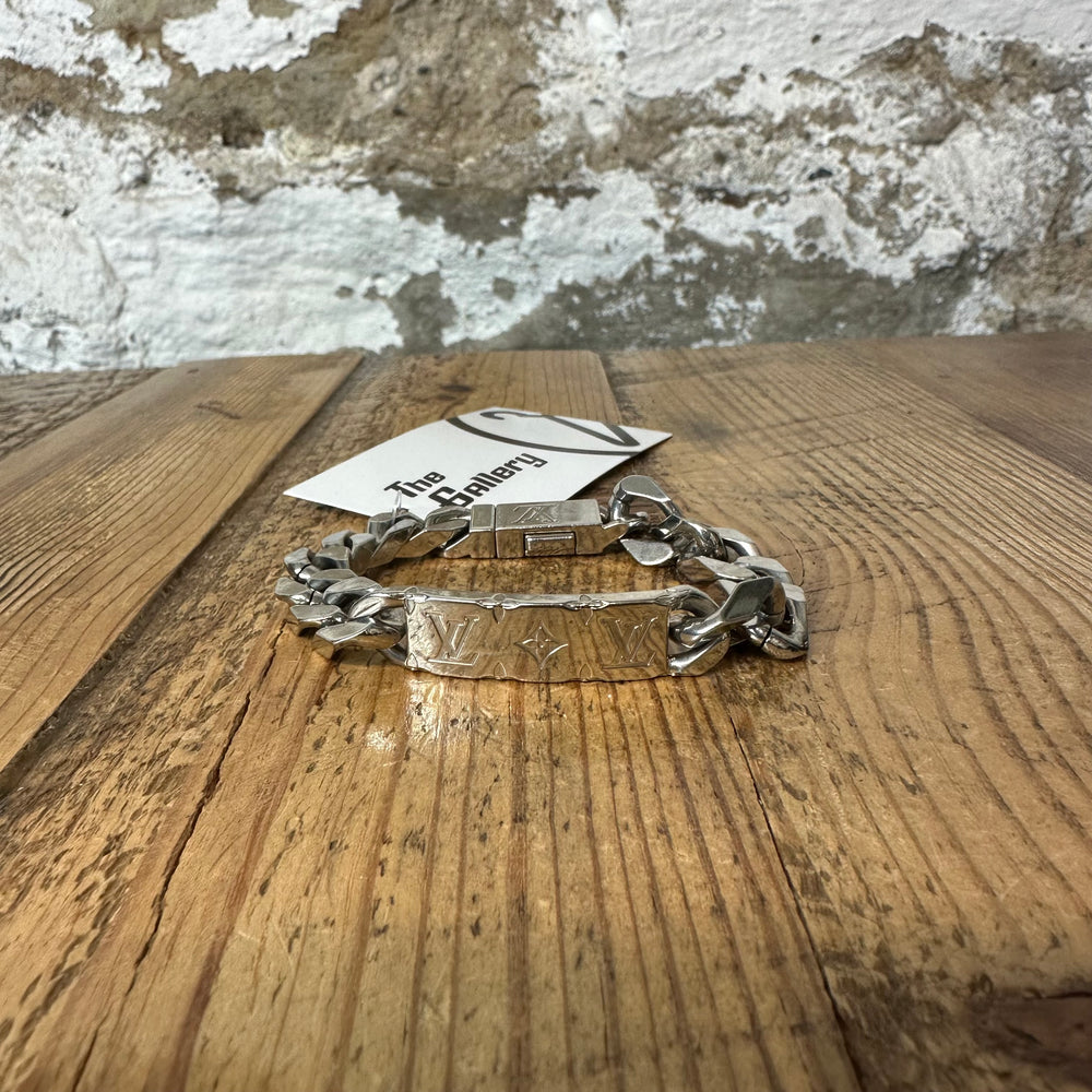 Louis Vuitton Silver Monogram Chain Bracelet