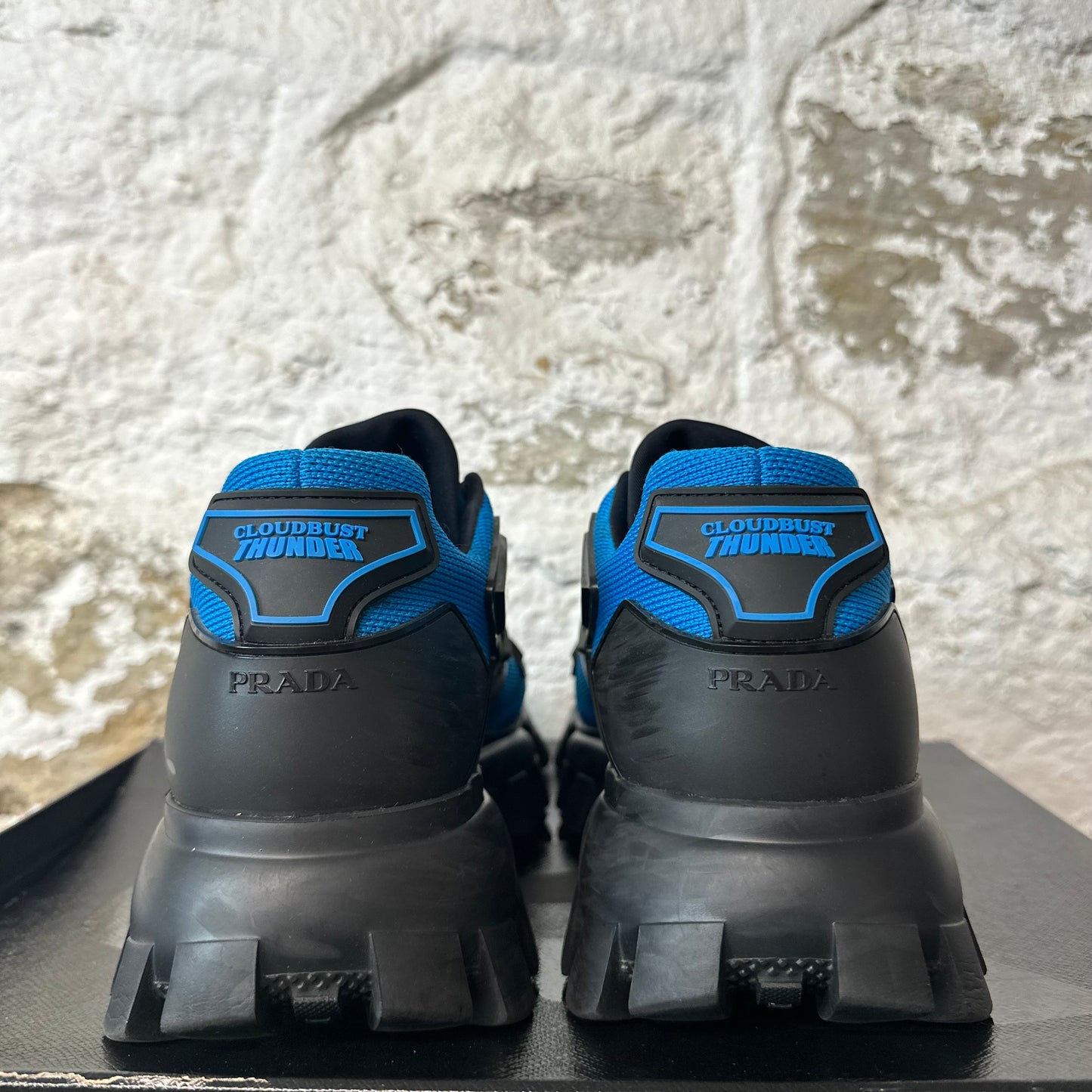 Prada Cloudbust Thunder Teal Blue Black Sneaker Sz 7