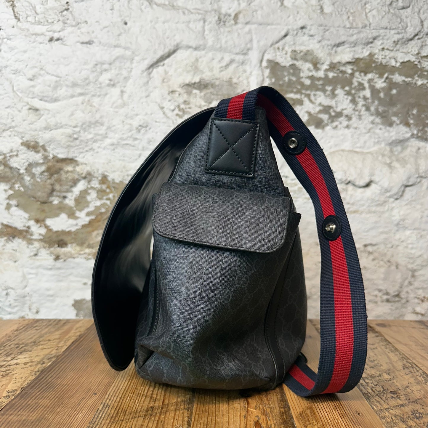 Gucci Supreme GG Black Monogram Diaper Bag