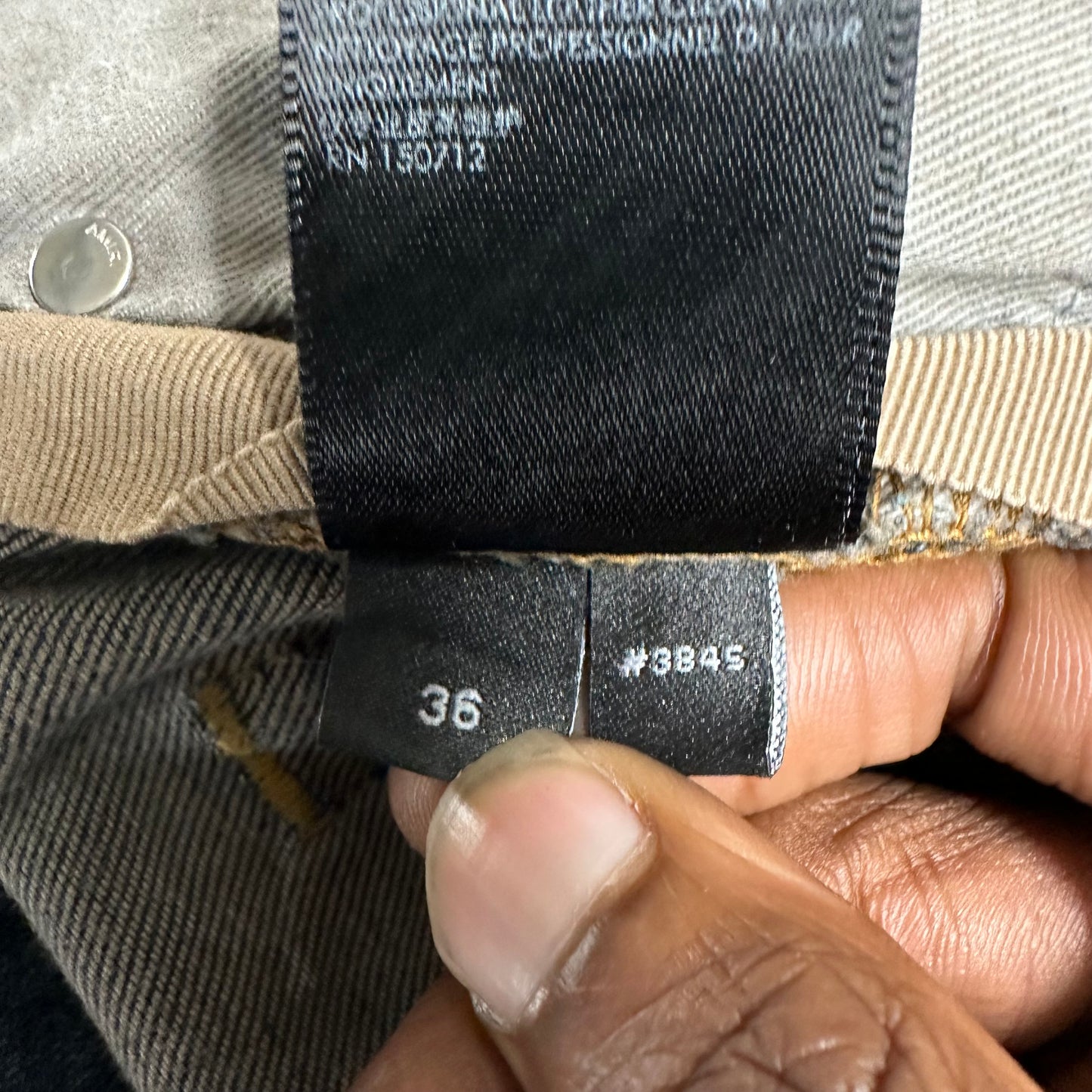 Amiri MX1 Black Leather Thrasher Dirty Blue Denim Jeans Sz 36