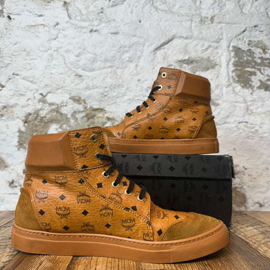MCM High Brown Monogram Sneaker Sz 10 (43)