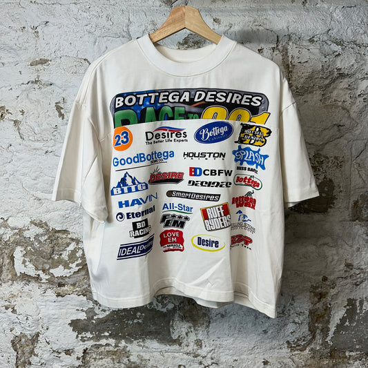 Bottega Desires Race T-shirt White Sz M
