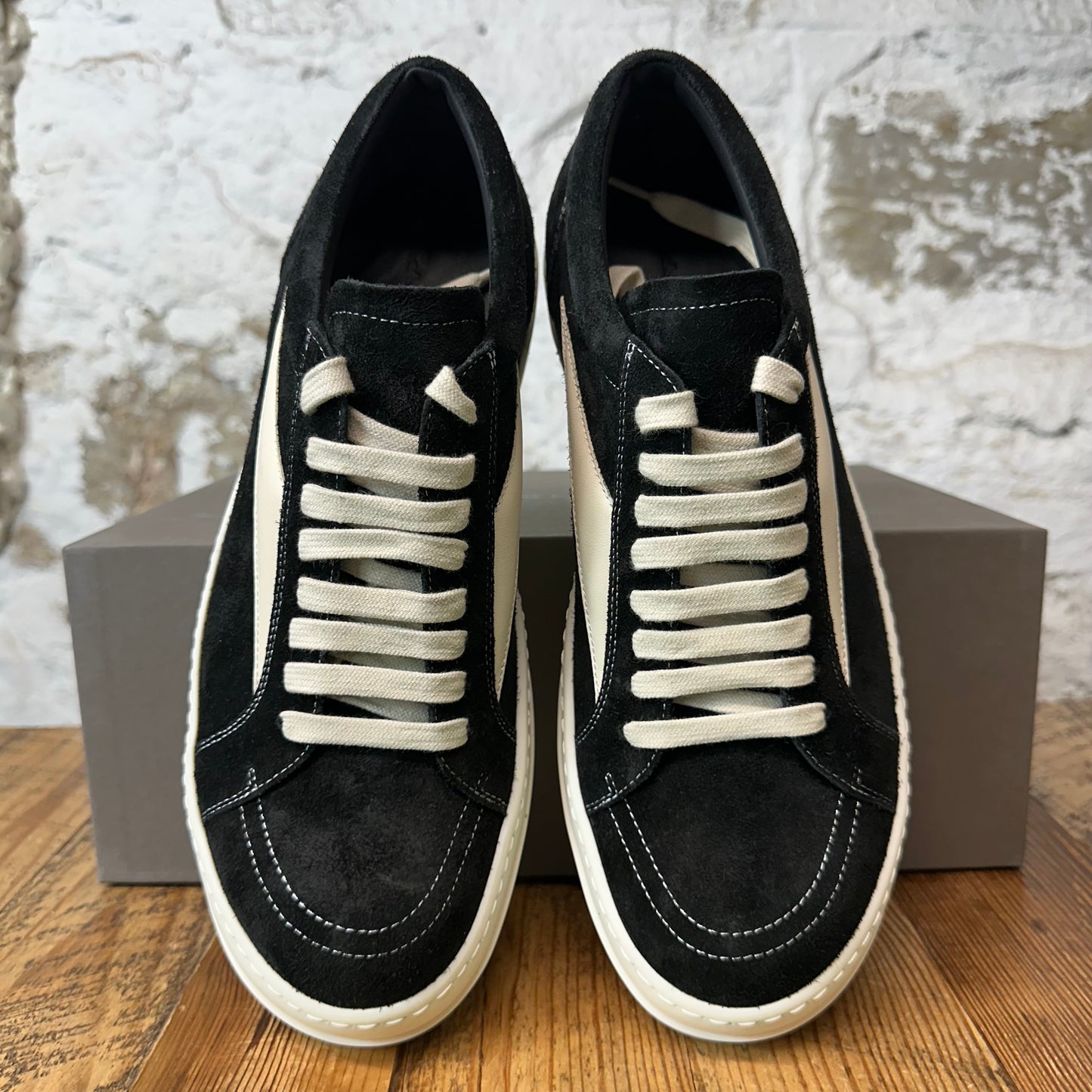 Rick Owens VIntage Black Suede Milk Sneaker DS
