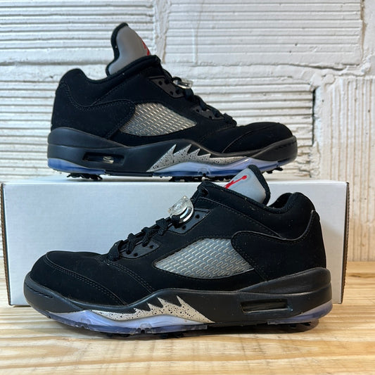 Air Jordan 5 Low Black Metallic Golf Sz 8