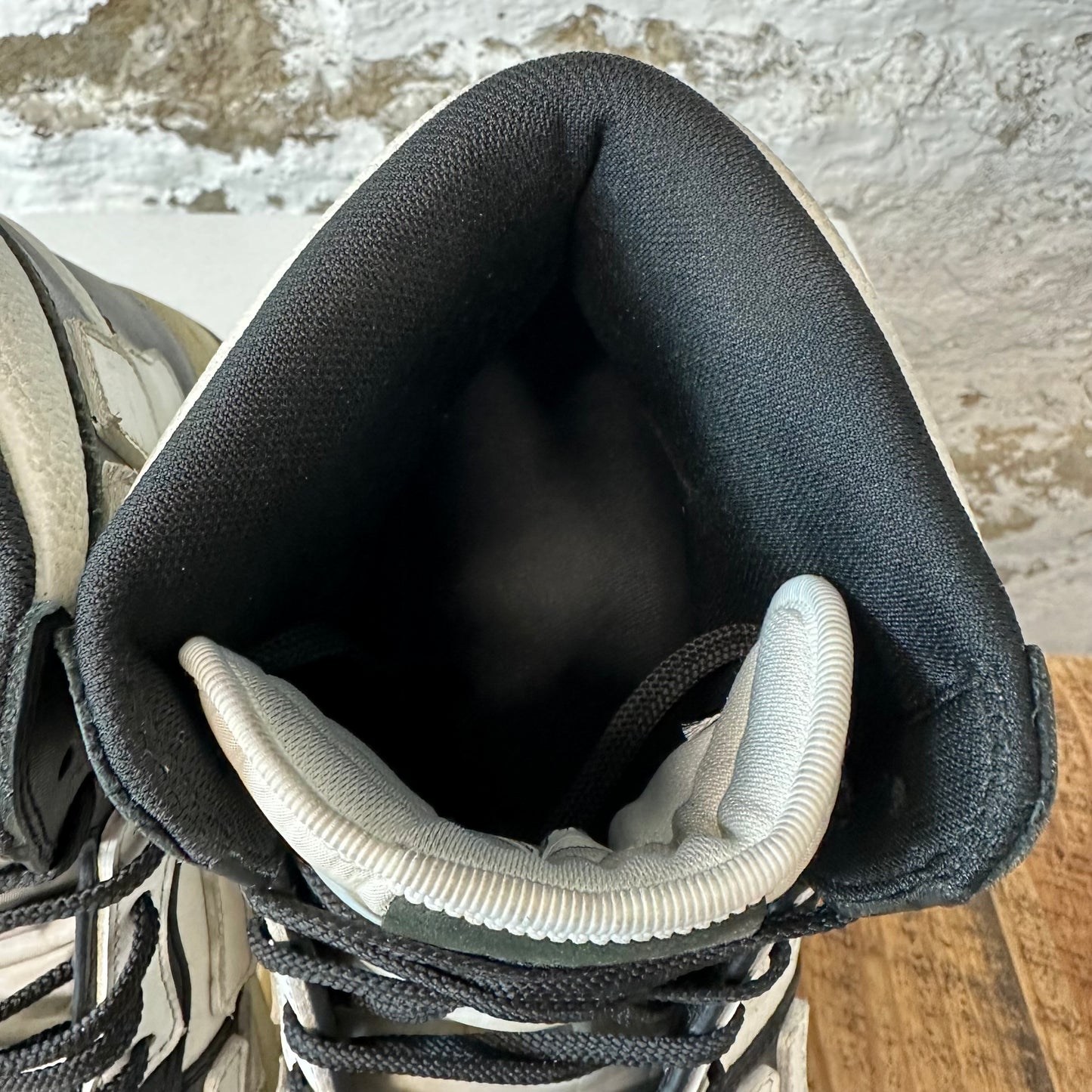 Amiri White Skeleton Black White High Sz 12 (45)