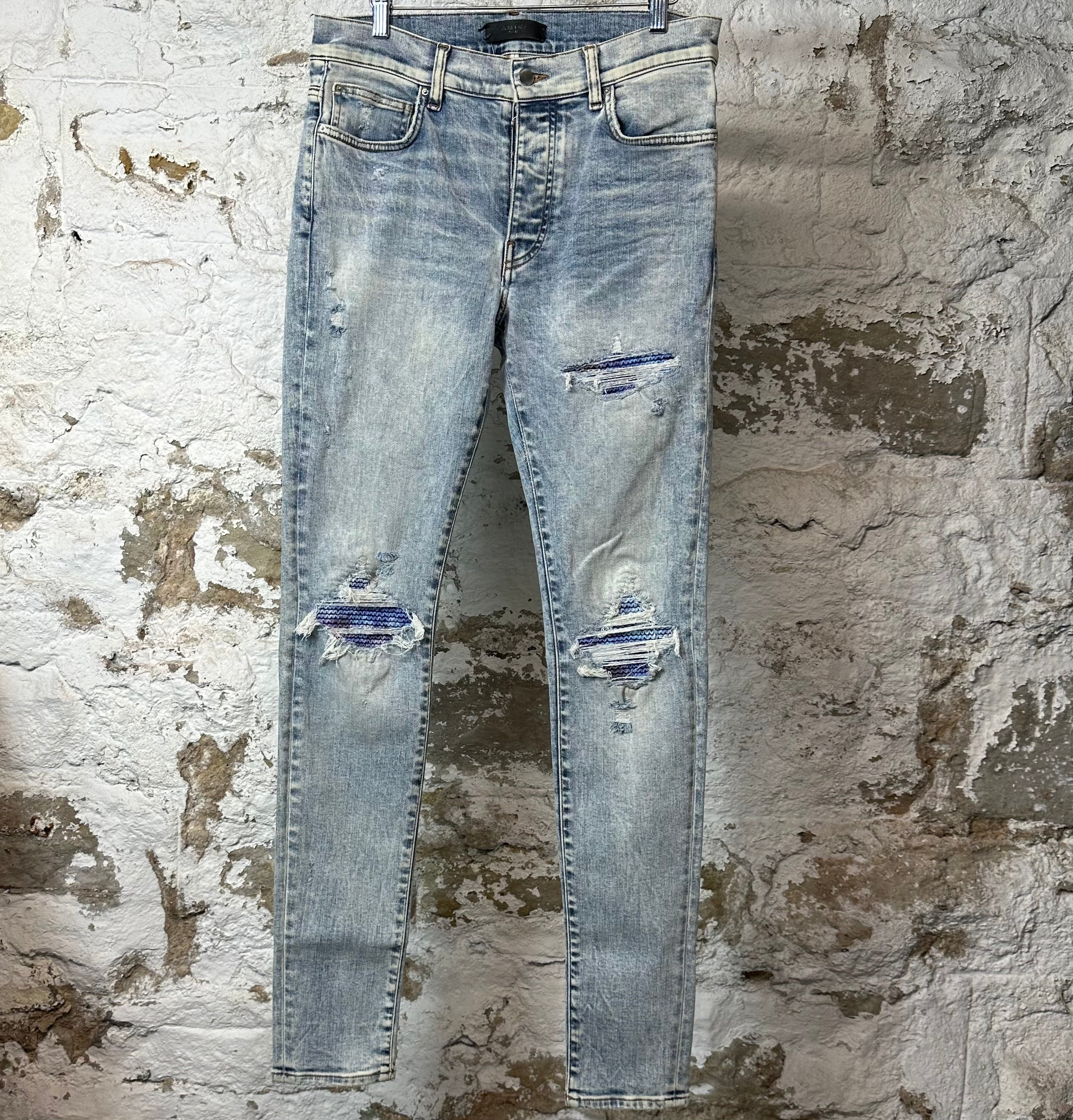 Amiri MX1 Tie Dye Blue Denim Jeans Sz 32