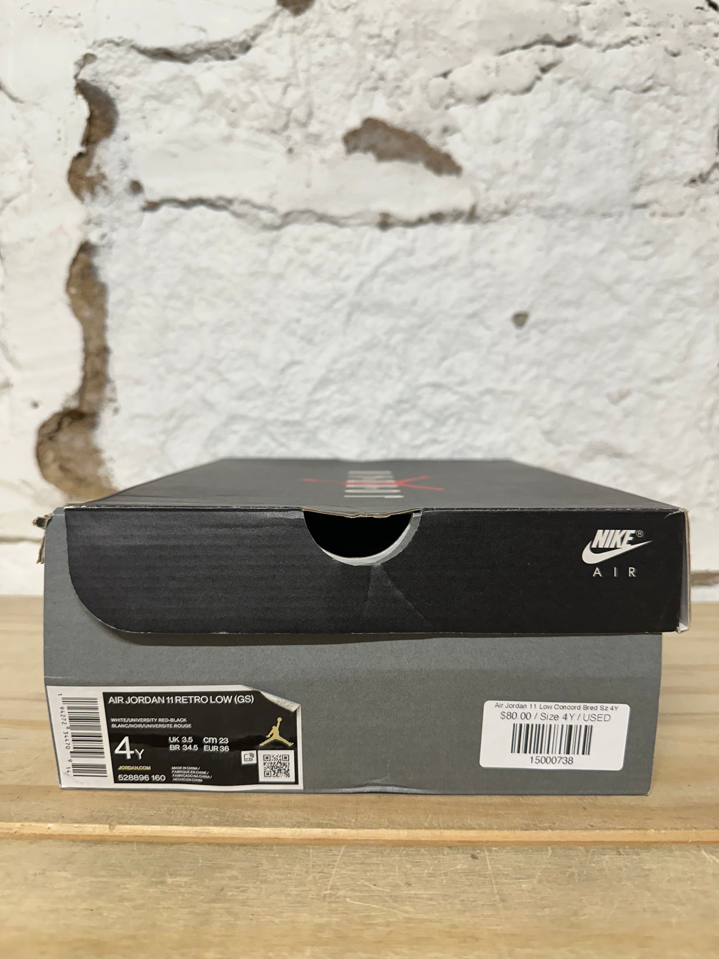 Air Jordan 11 Low Concord Bred Sz 4Y