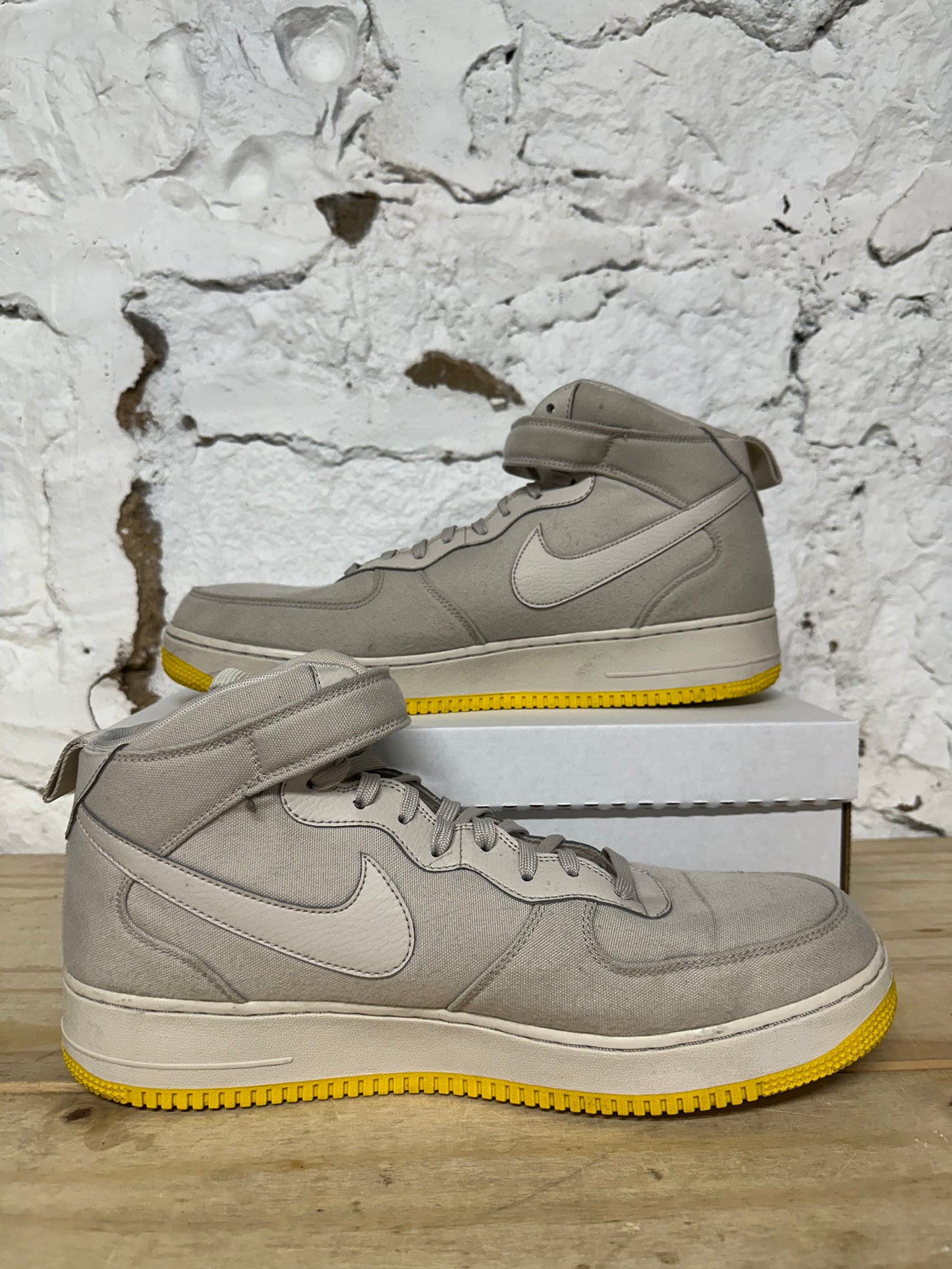 Nike Air Force 1 Mid Canvas Desert Sand Sz 14