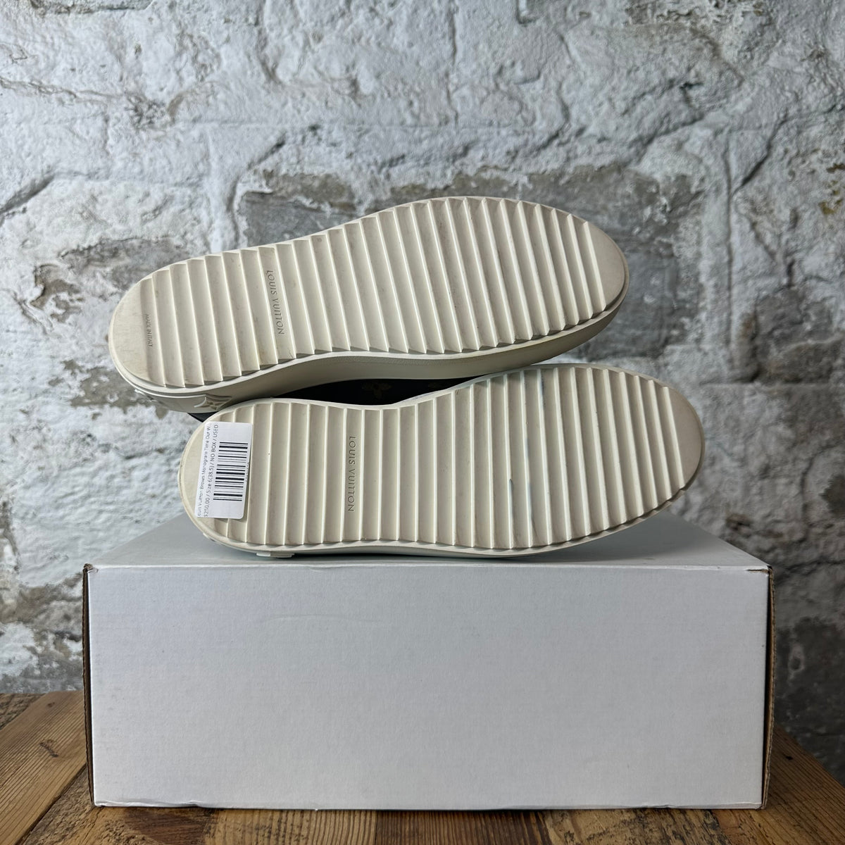Louis Vuitton Brown Monogram Time Out White Sneaker Sz 6 (38.5)