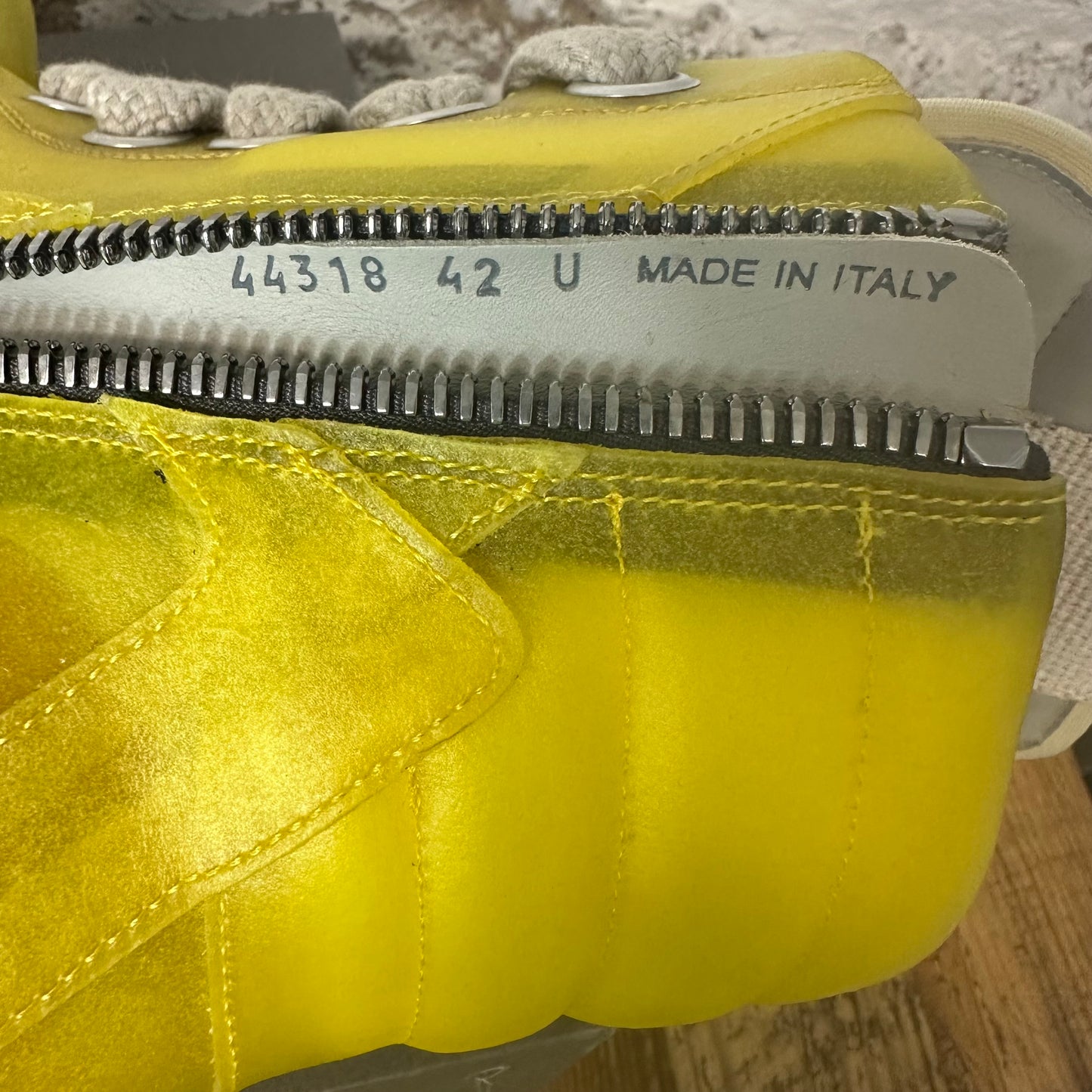 Rick Owens Geobasket Lemon Clear Sneaker Sz 9 (42)