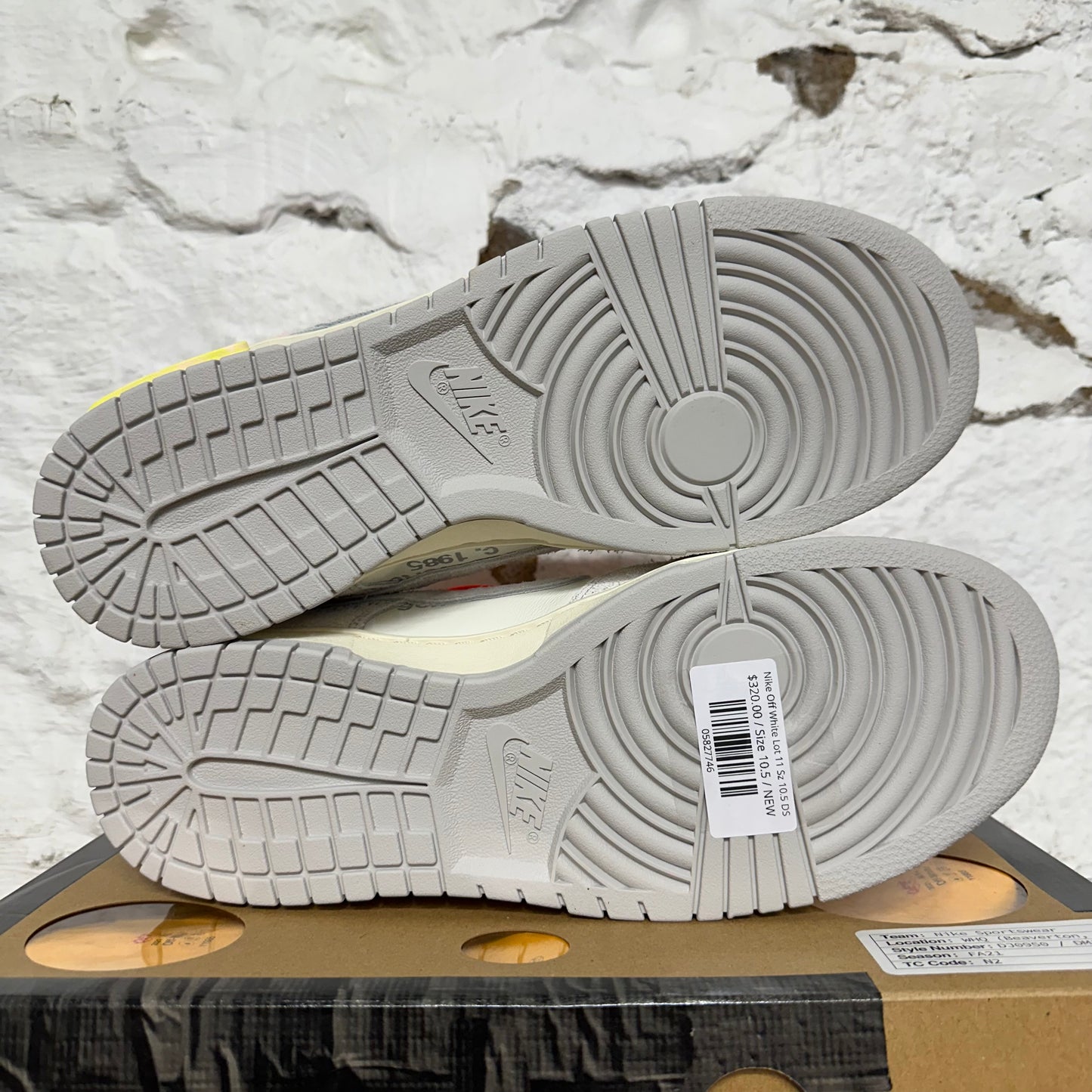 Nike Dunk Low Off-White Lot 11 Sz 10.5 DS