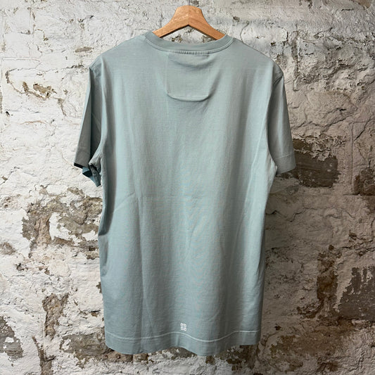 Givenchy White Spellout T-shirt Sky Blue Sz M