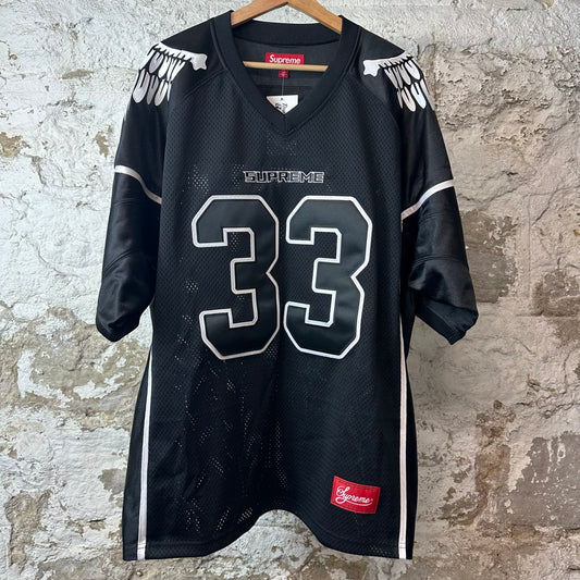 Supreme Wings Black Football Jersey Sz XL DS