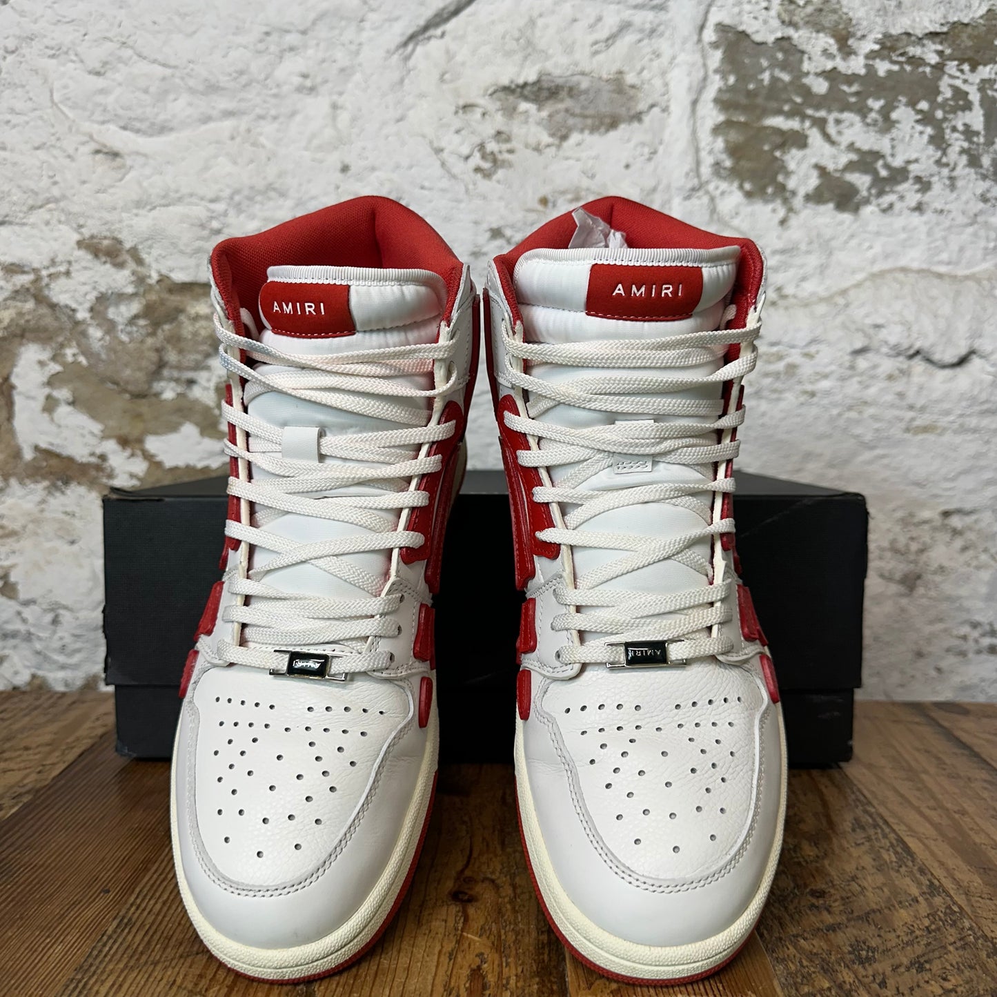 Amiri High Red Skeleton White Cream Sneaker Sz 11 (44)