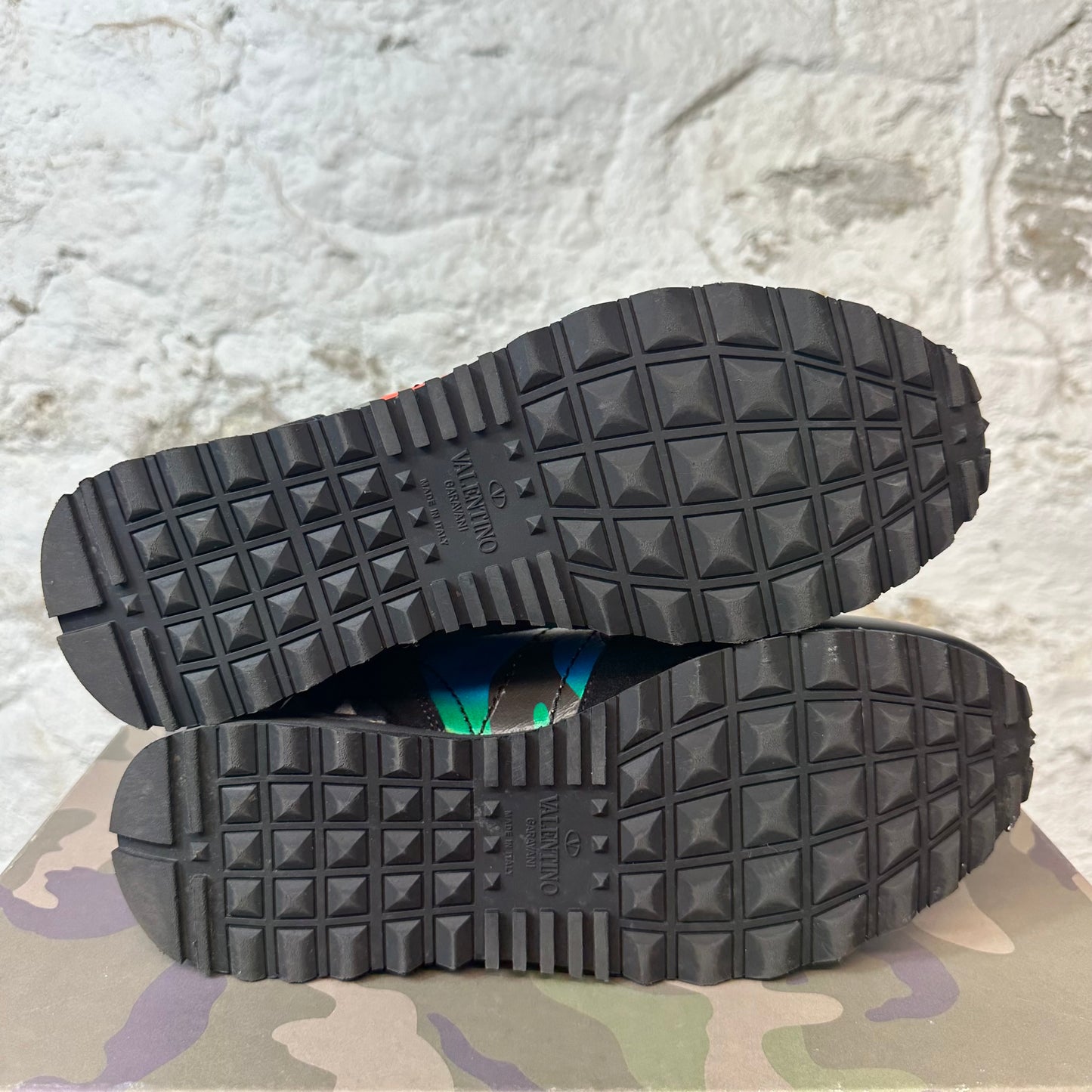 Valentino Multicolor Camo Black Runner Sneaker Sz 6.5 (39)