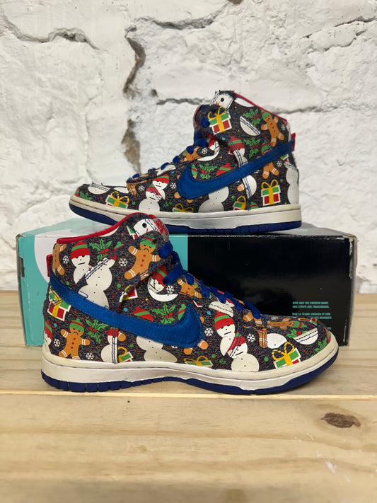 Nike Dunk High Ugly Christmas Sweater Sz 4Y