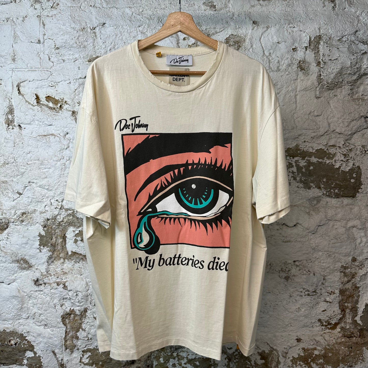 Gallery Dept DJ Eye T-shirt Cream Sz XL