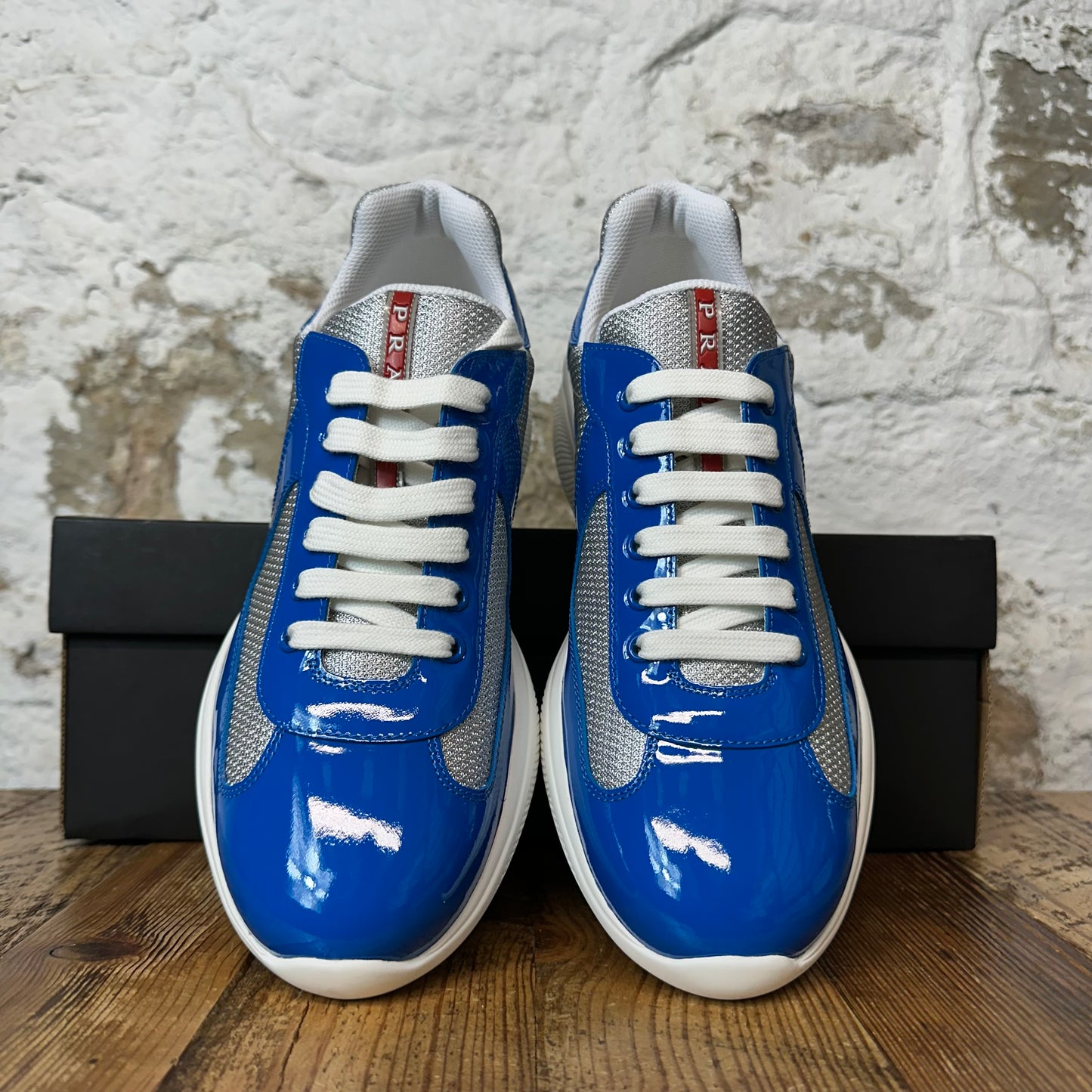 Prada Americas Cup Cina Patent Sneaker Sz 8.5 DS